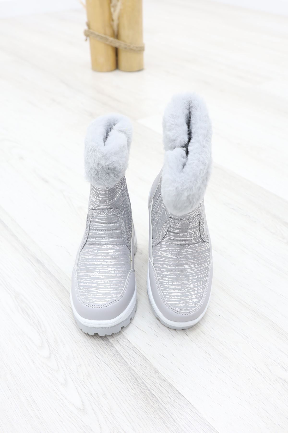 İçi Kürklü Çocuk Kar Botu Gri - 31840.264.