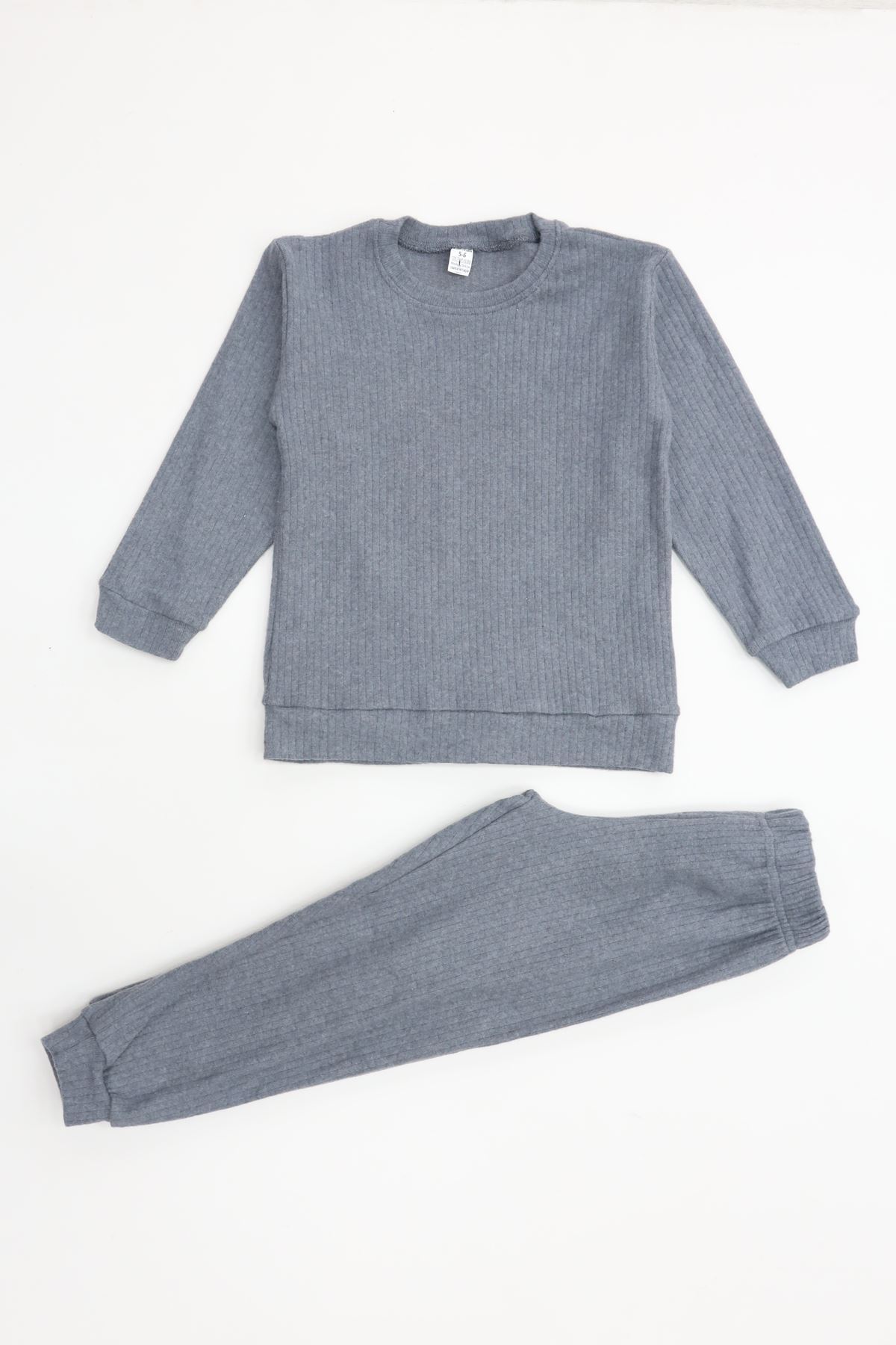 5-12 Yaş İnterlok Fitilli Takım Füme - 52183.1567.