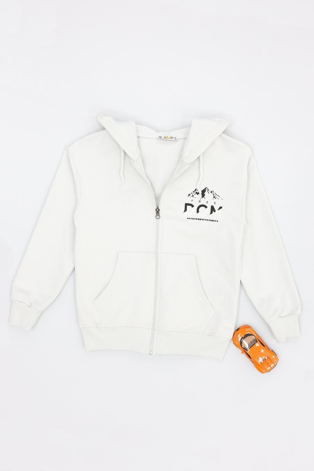 2 İplik 10-13 Yaş Kompak Fermuarlı Sweat Gri - 3264268.1576.