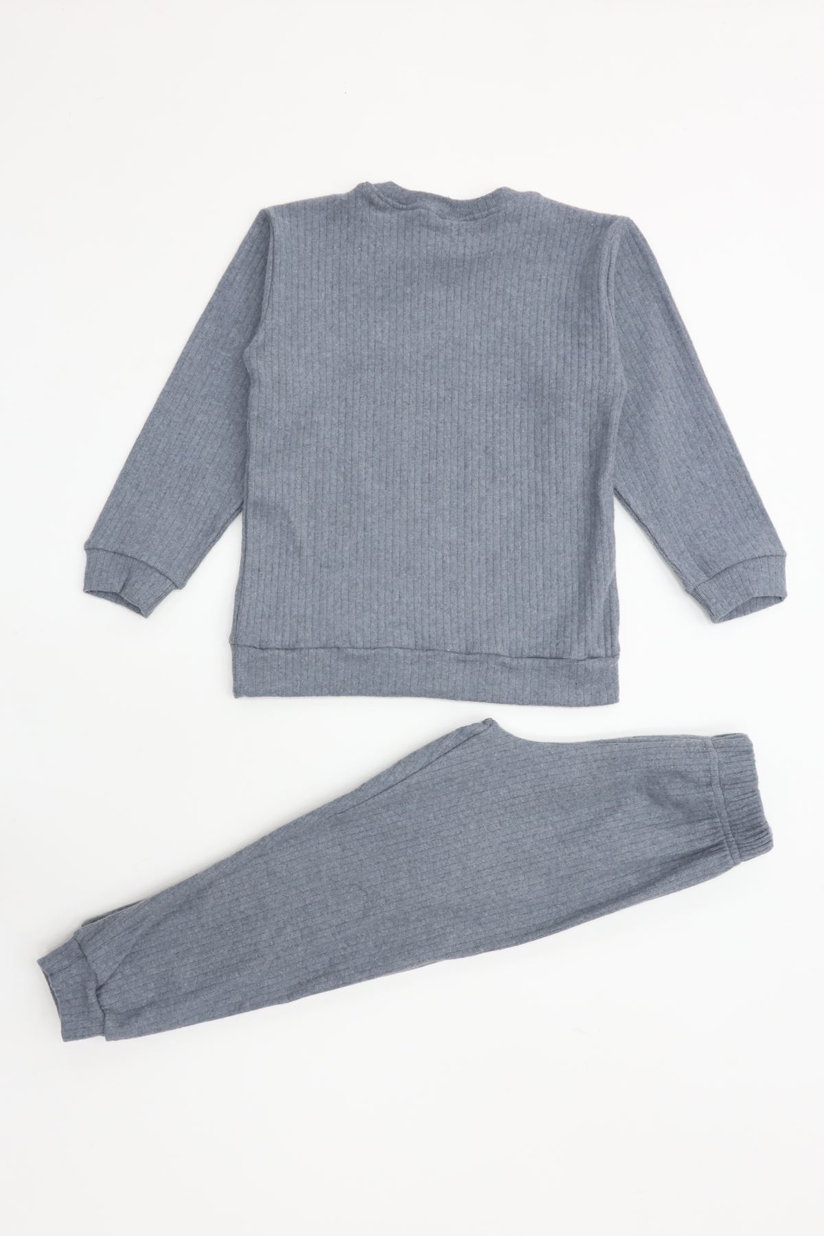 5-12 Yaş İnterlok Fitilli Takım Füme - 52183.1567.