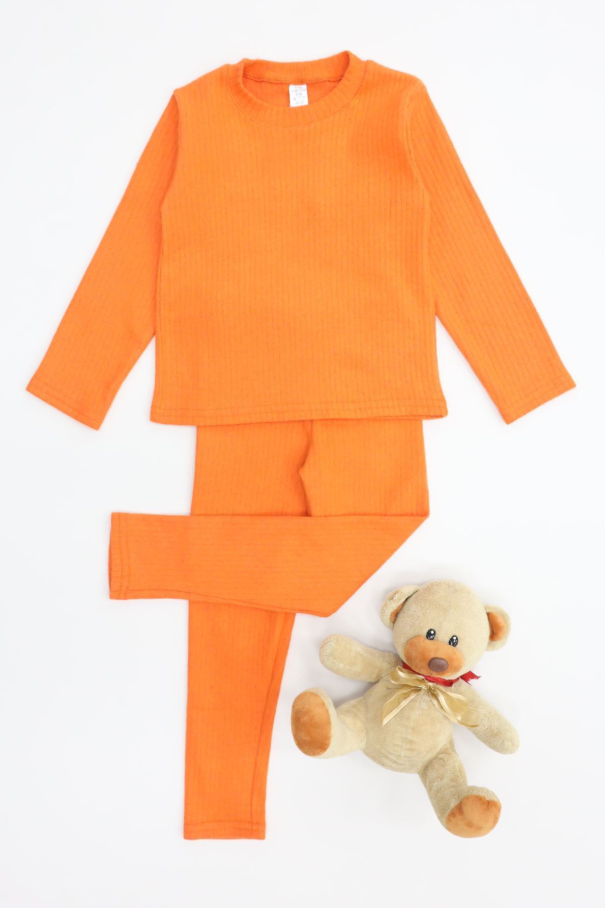 5-12 Yaş İnterlok Fitilli Takım Turuncu - 52181.1567.