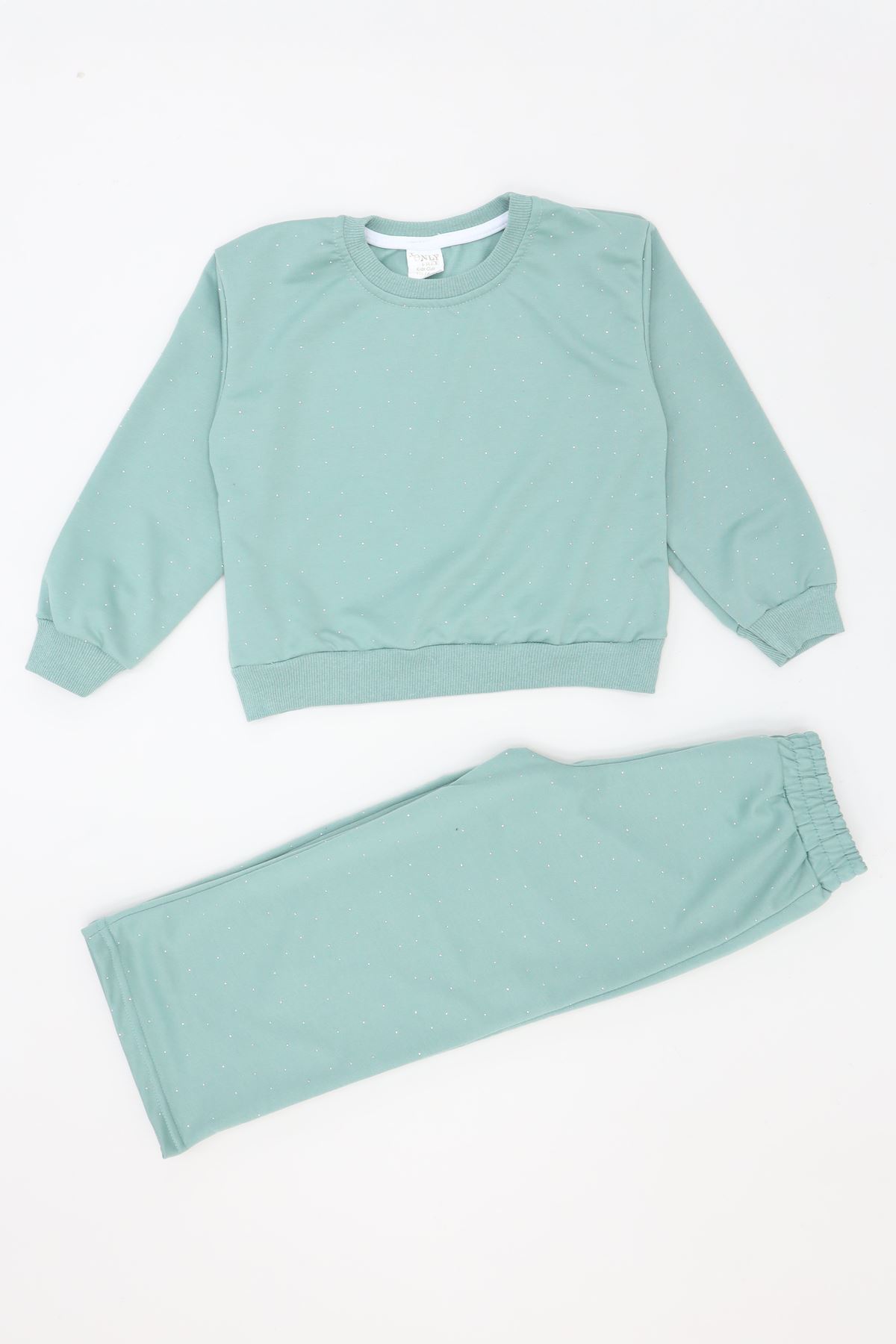 4-10 Yaş İki İplik Şardonsuz Çocuk Takım Mint - 55042.1776.