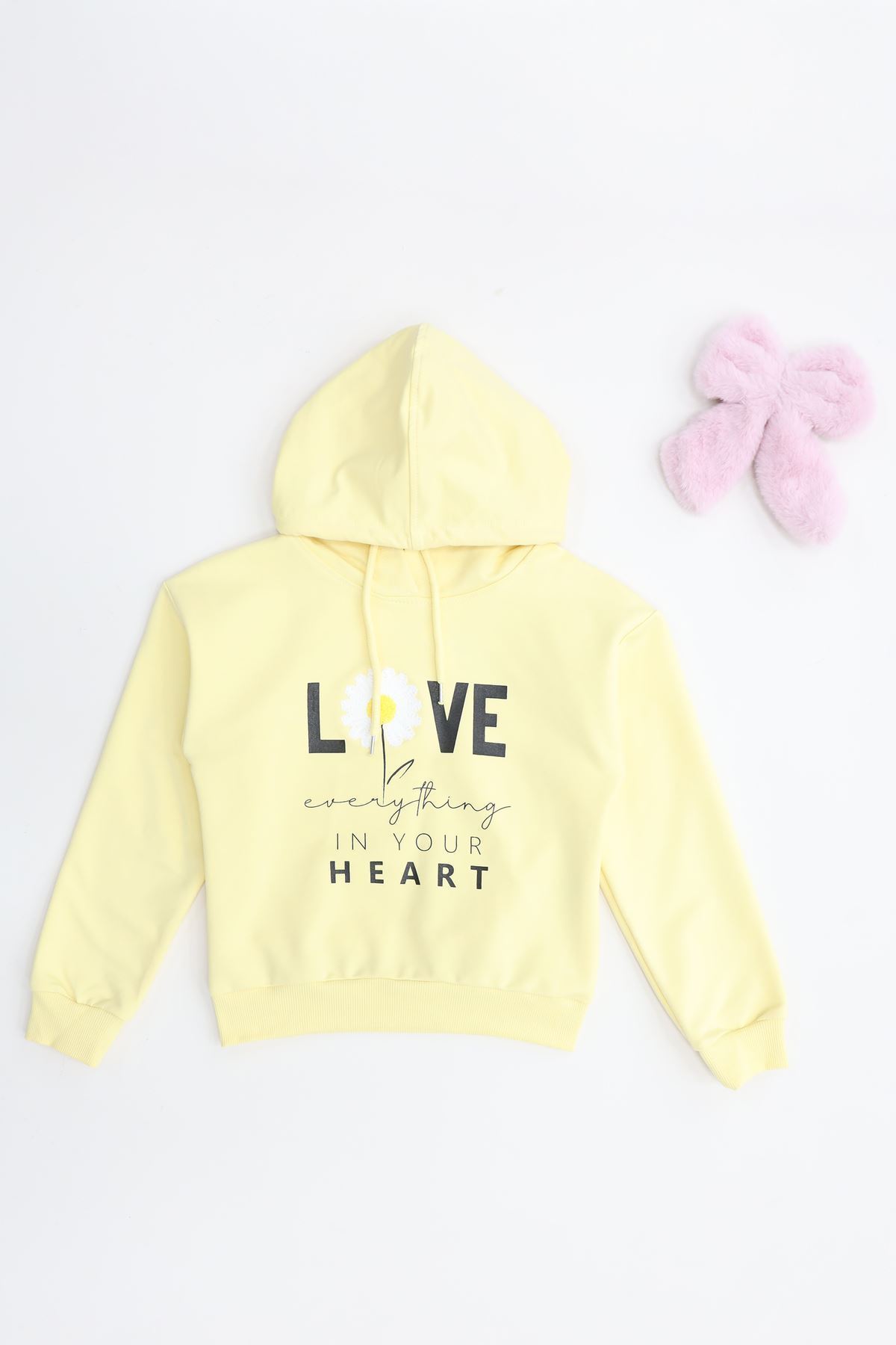 2 İp Şardonsuz Penye Sweat 5-8 Yaş Sarı - 6264271.1576.