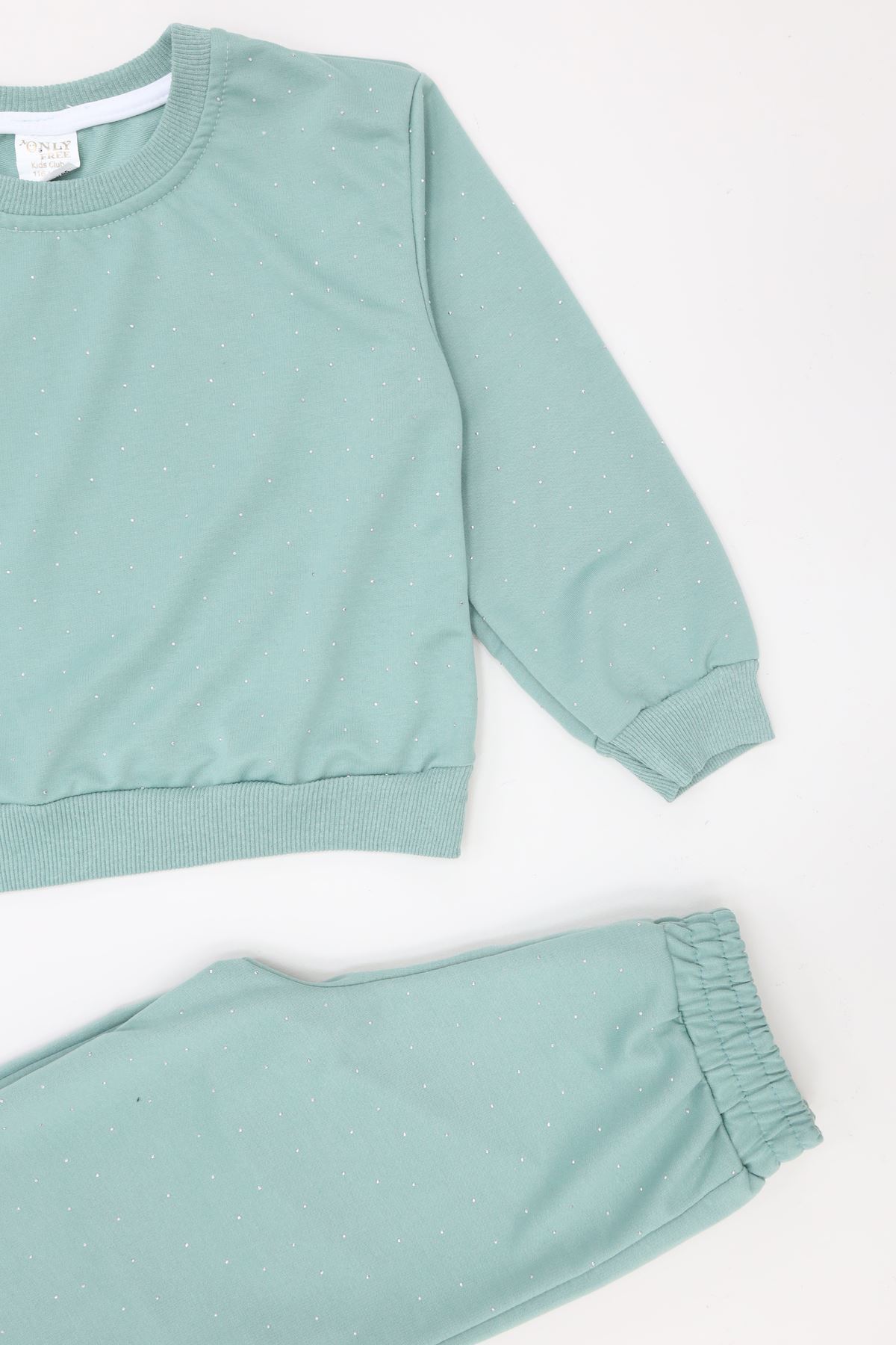 4-10 Yaş İki İplik Şardonsuz Çocuk Takım Mint - 55042.1776.