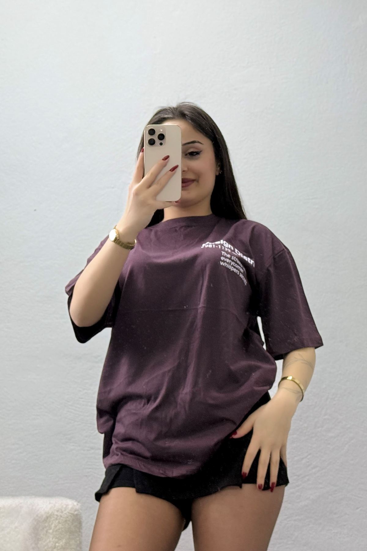 Kompakt Penye Unisex Tişört Mürdümbeyaz - 55064.1872.