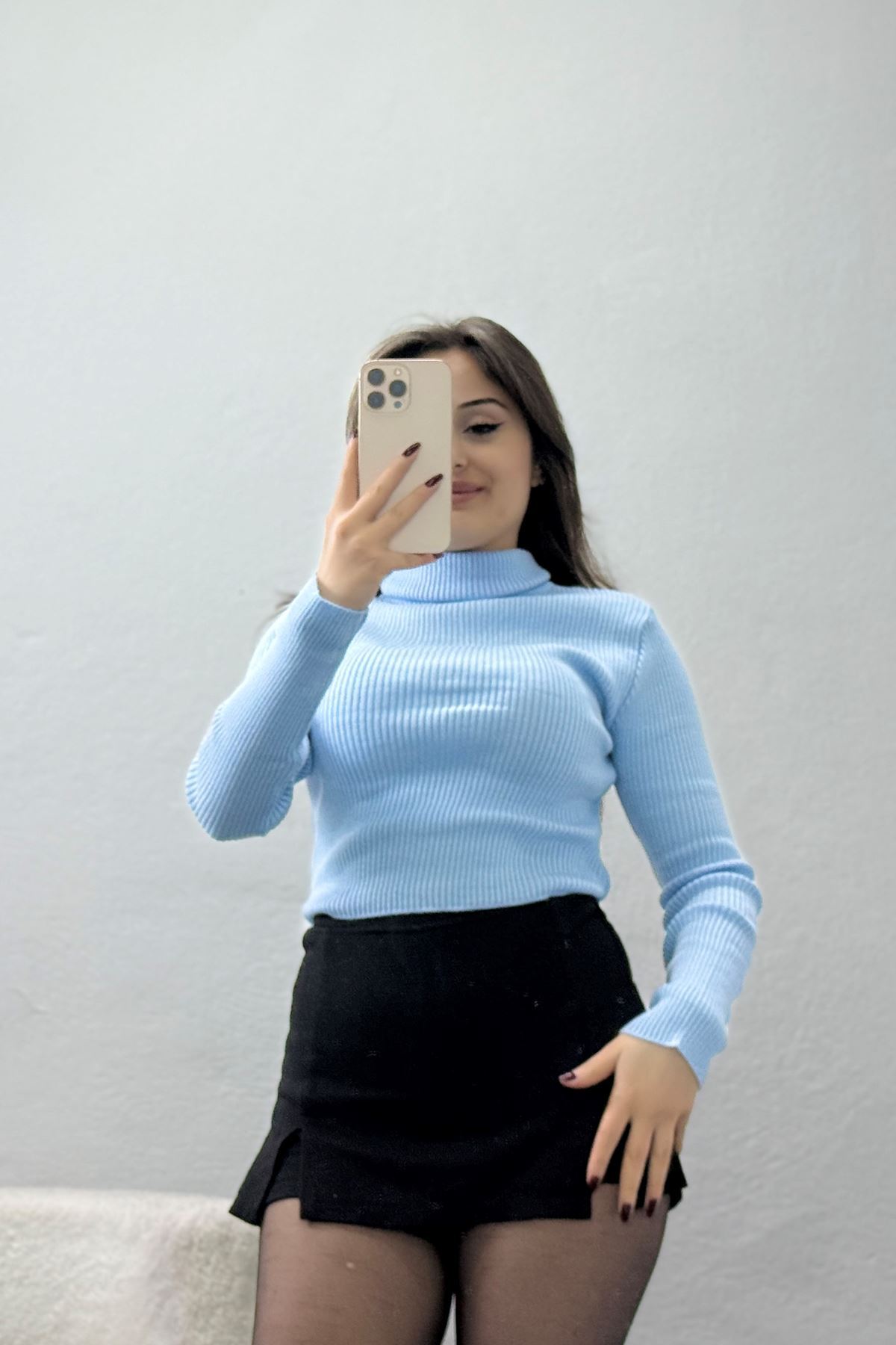 Balıkçı Yaka Triko Bebemavi - 4008.2043.