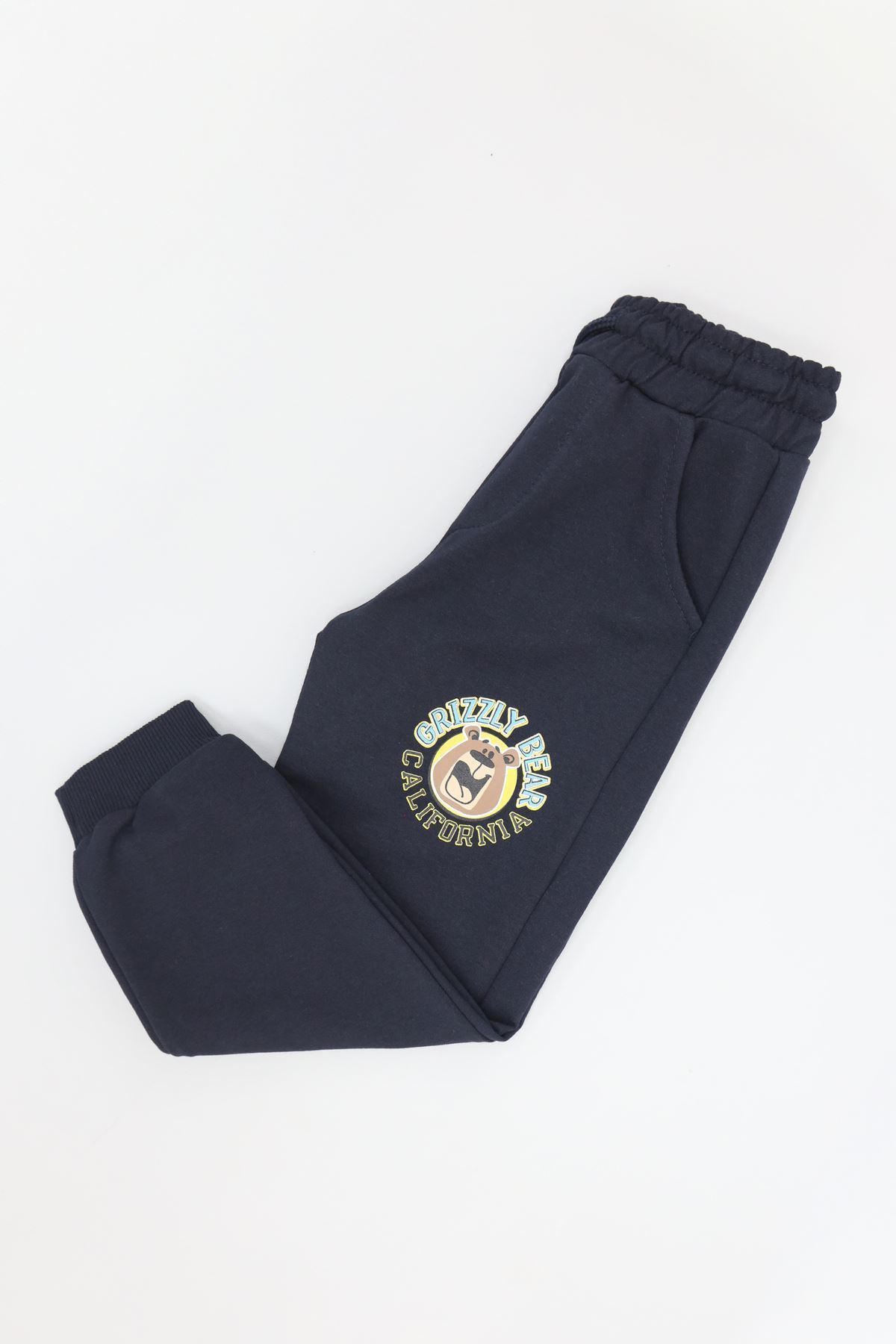 6-9 Yaş 2 İplik Şardonsuz Eşofman Altı Lacivert - 2260015.1576.