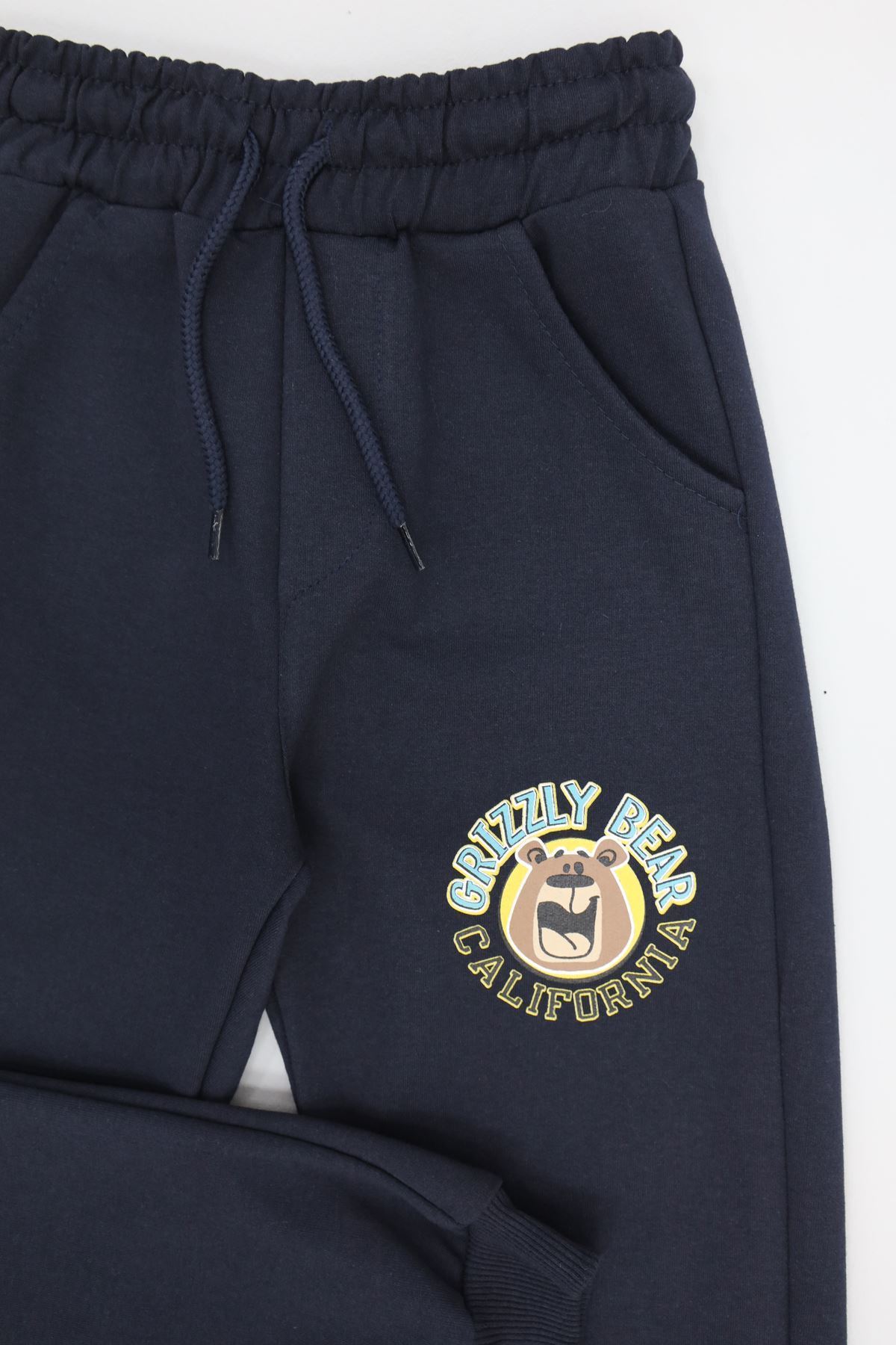 6-9 Yaş 2 İplik Şardonsuz Eşofman Altı Lacivert - 2260015.1576.