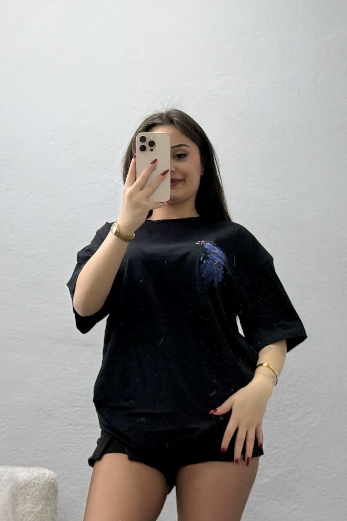 Kompakt Penye Unisex Tişört Siyahlaci - 55064.1872.