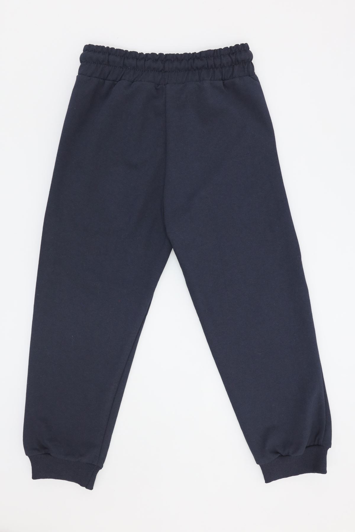 6-9 Yaş 2 İplik Şardonsuz Eşofman Altı Lacivert - 2260015.1576.