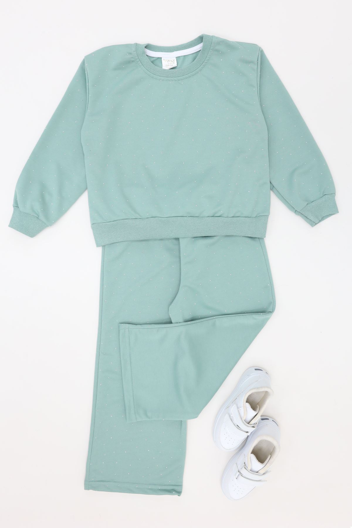 4-10 Yaş İki İplik Şardonsuz Çocuk Takım Mint - 55042.1776.