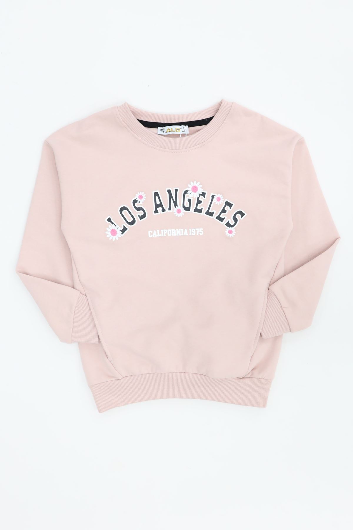 2 İp Şardonlu 6-9 Yaş Sweat Pudra - 6264149.1576.