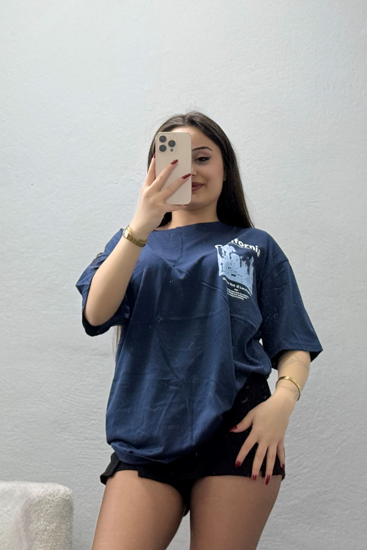 Kompakt Penye Unisex Tişört Beyazindigo - 55064.1872.