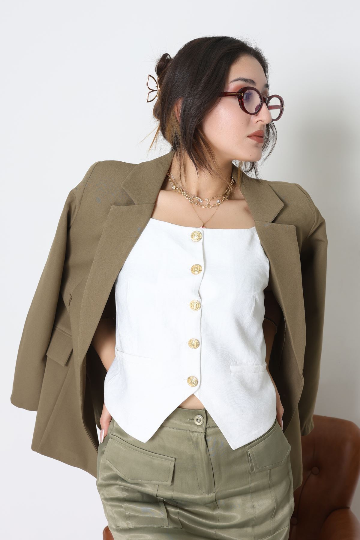 Mavi Işık Korumalı Ekran Gözlüğü Bordo - 20010.1724.