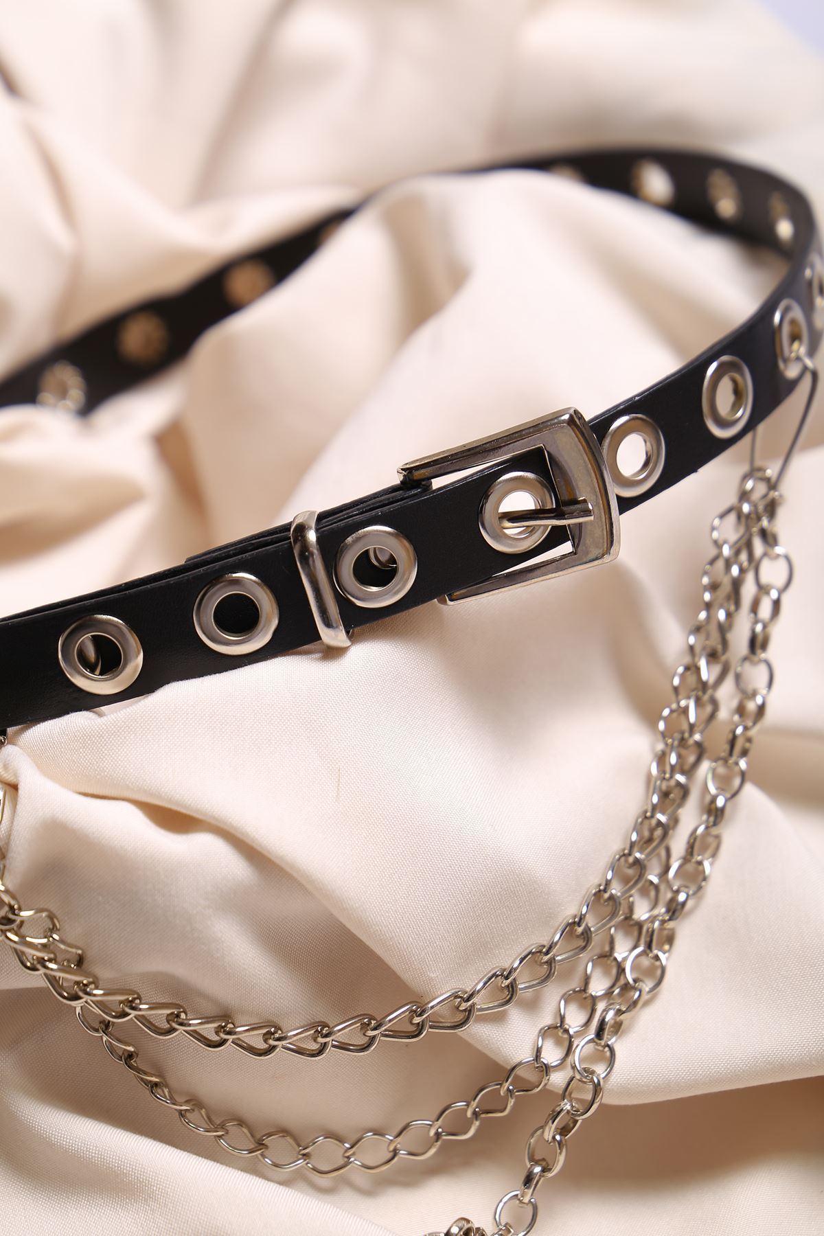 Zincir Aksesuarlı Kemer Siyah - 9920.1140.