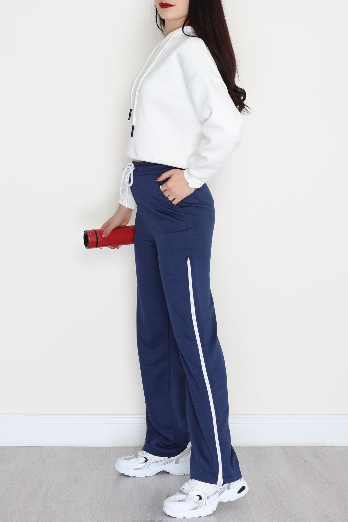 Fermuarlı 2 İplik Eşofman Altı Lacivert - 50741.1005.