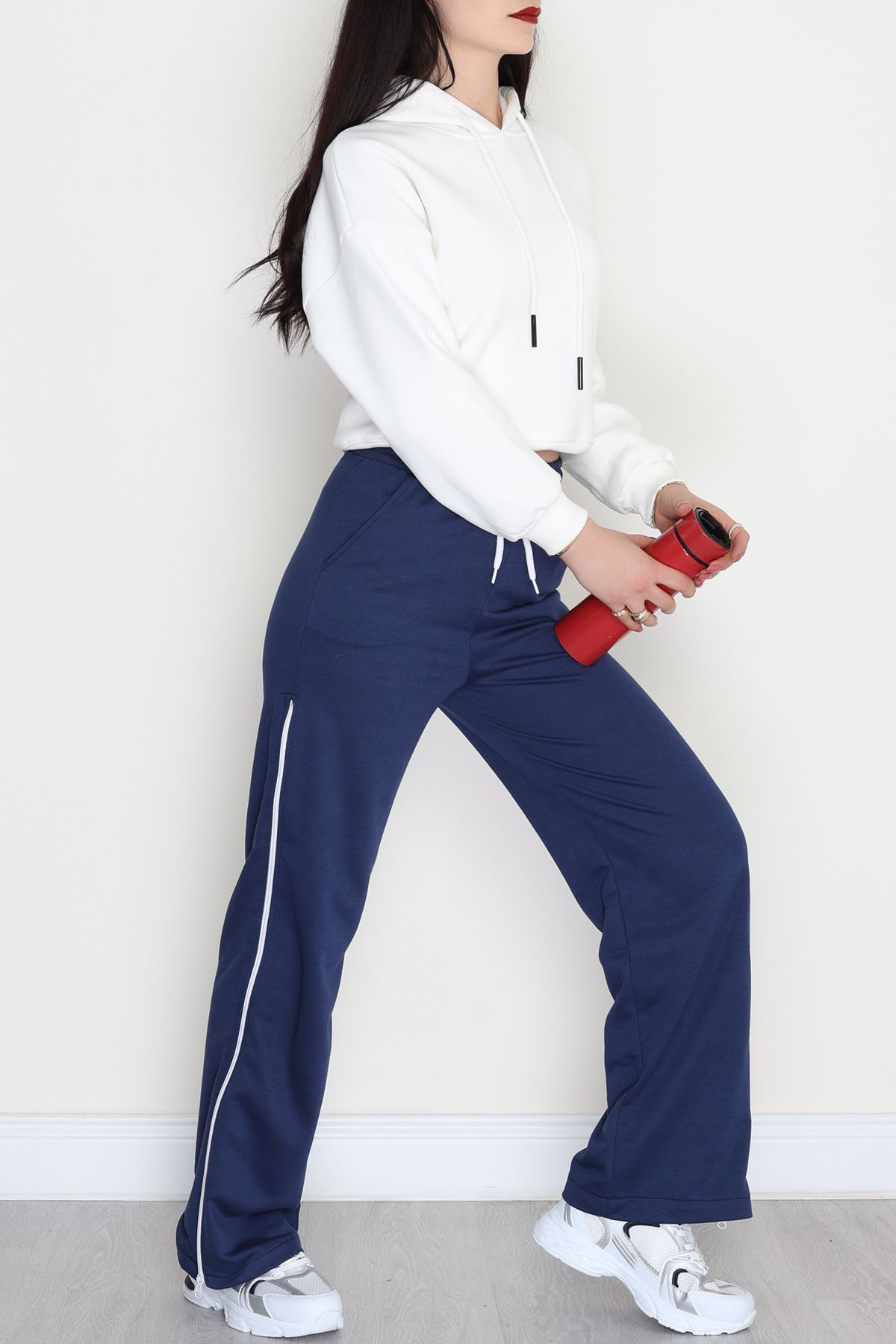 Fermuarlı 2 İplik Eşofman Altı Lacivert - 50741.1005.