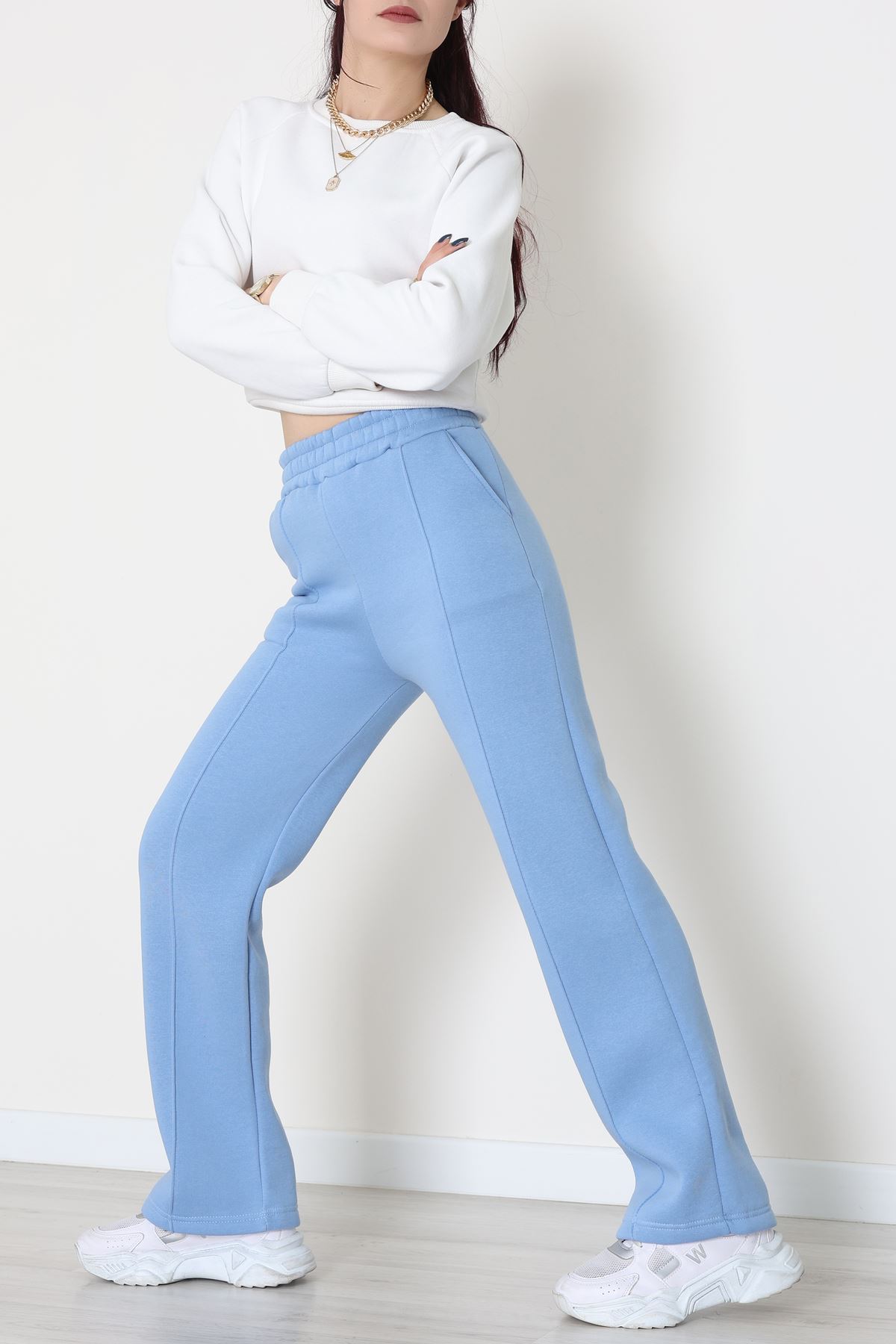 3 İplik Önü Çımalı Eşofman Altı Bebemavi - 42520.1878.