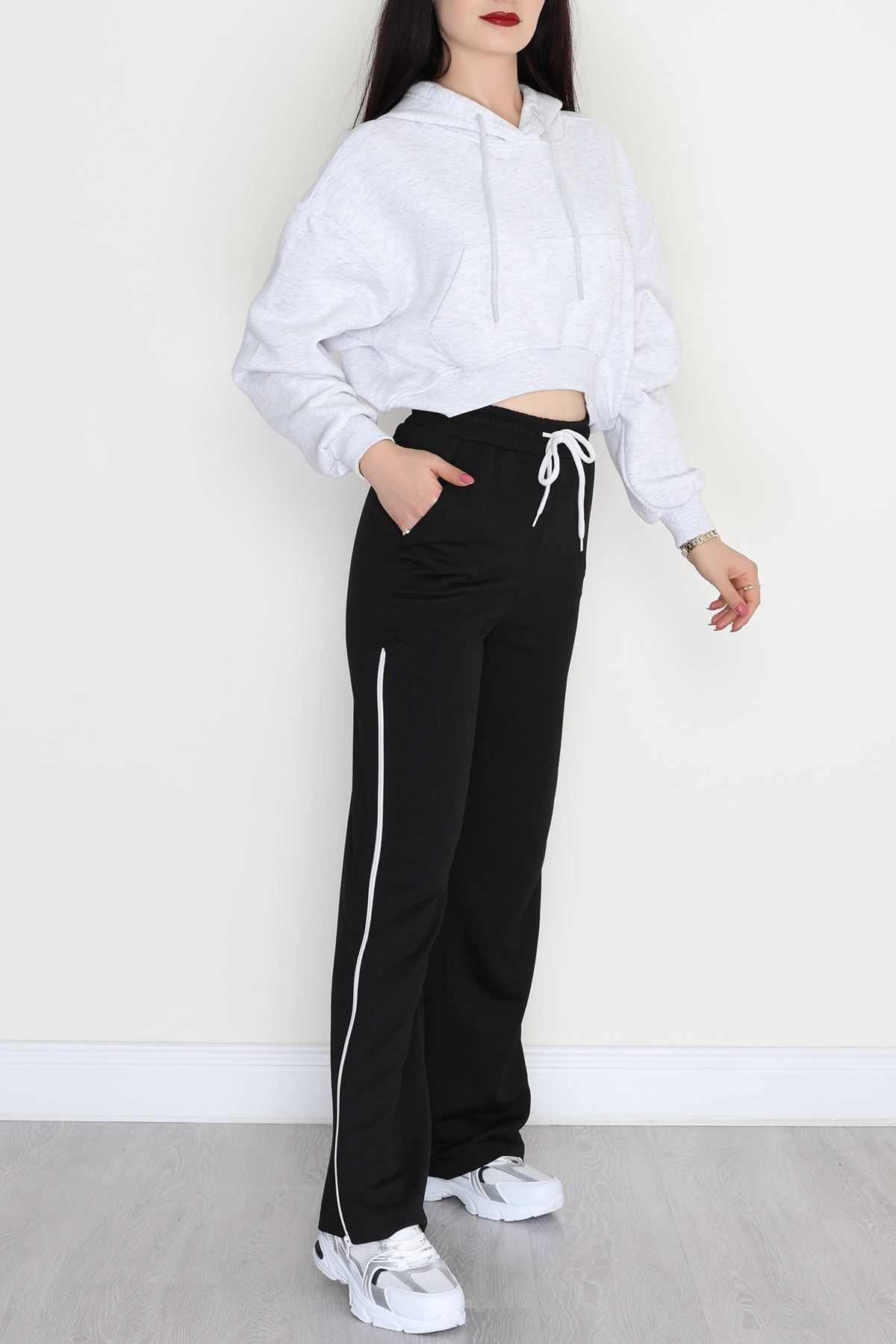 Fermuarlı 2 İplik Eşofman Altı Siyah - 50741.1005.