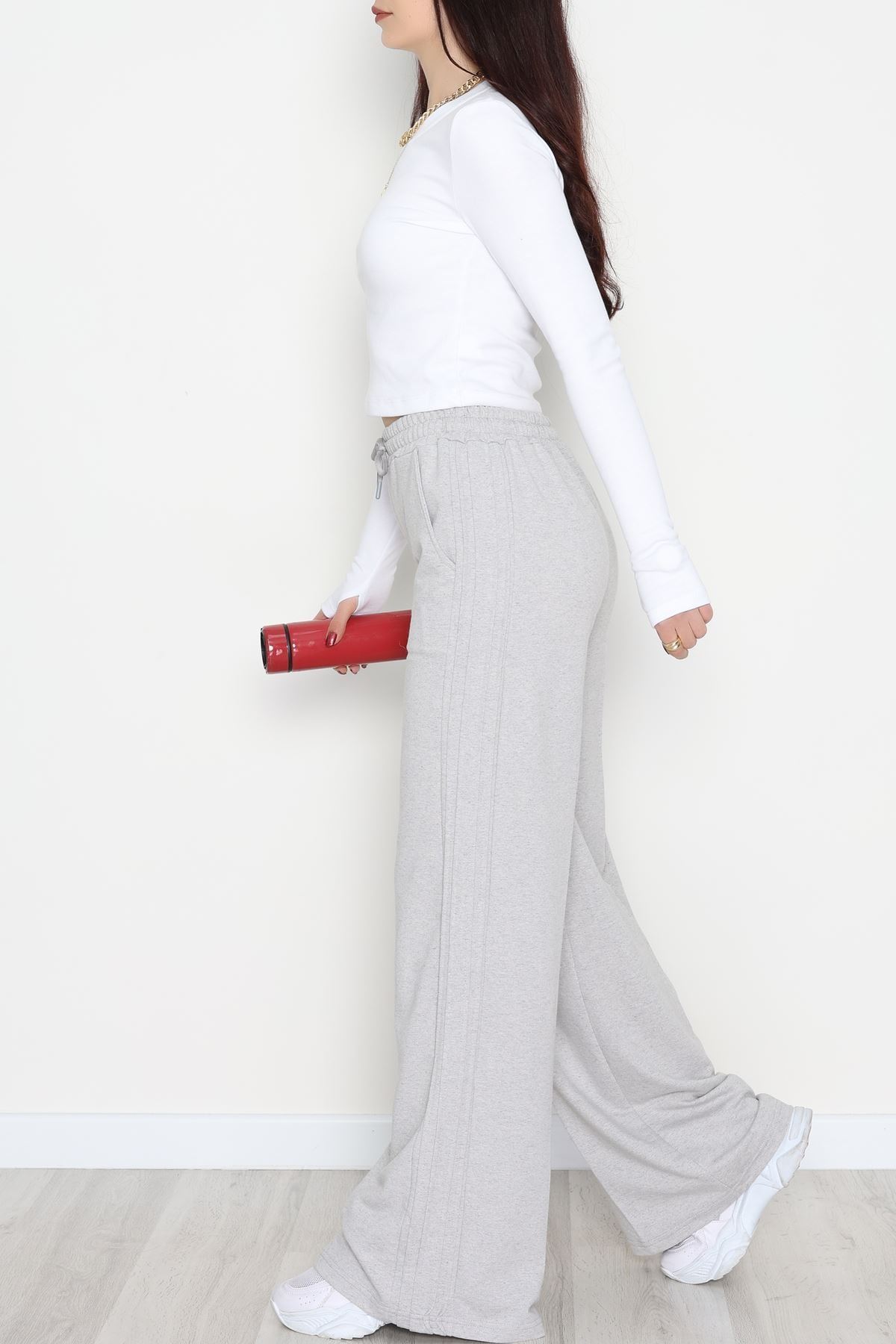 2 İplik Eşofman Altı Gri - 52048.1857.