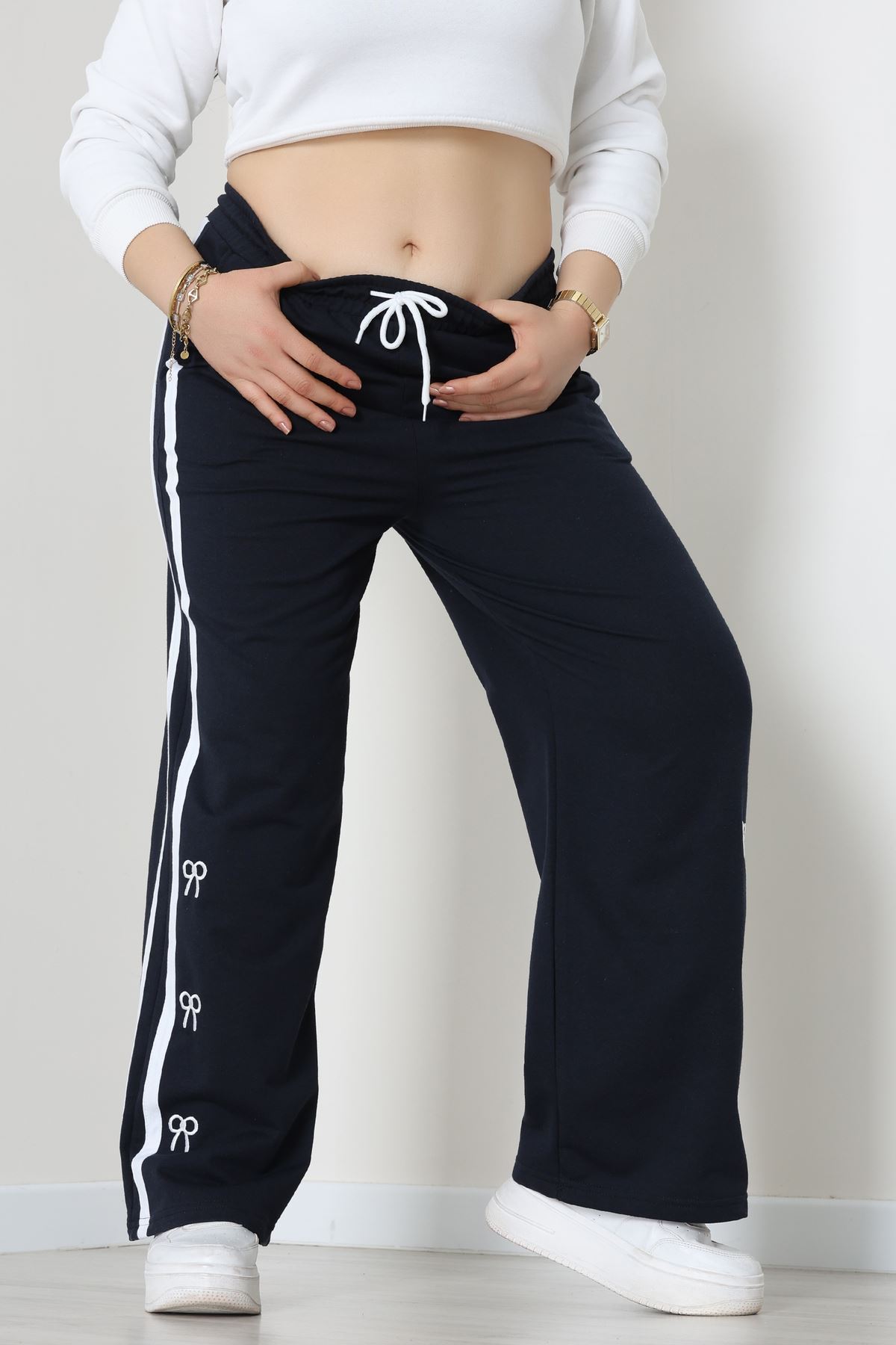 2 İplik Büyük Beden Eşofman Altı Lacivert - 52178.1005.