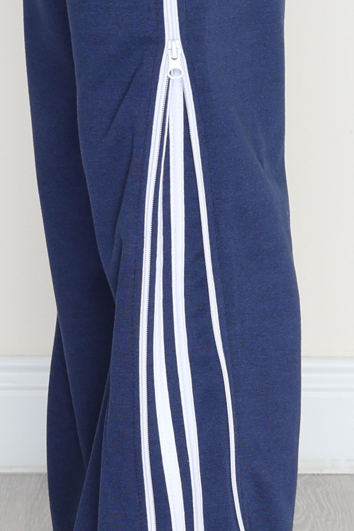 Fermuarlı 2 İplik Eşofman Altı Lacivert - 50741.1005.