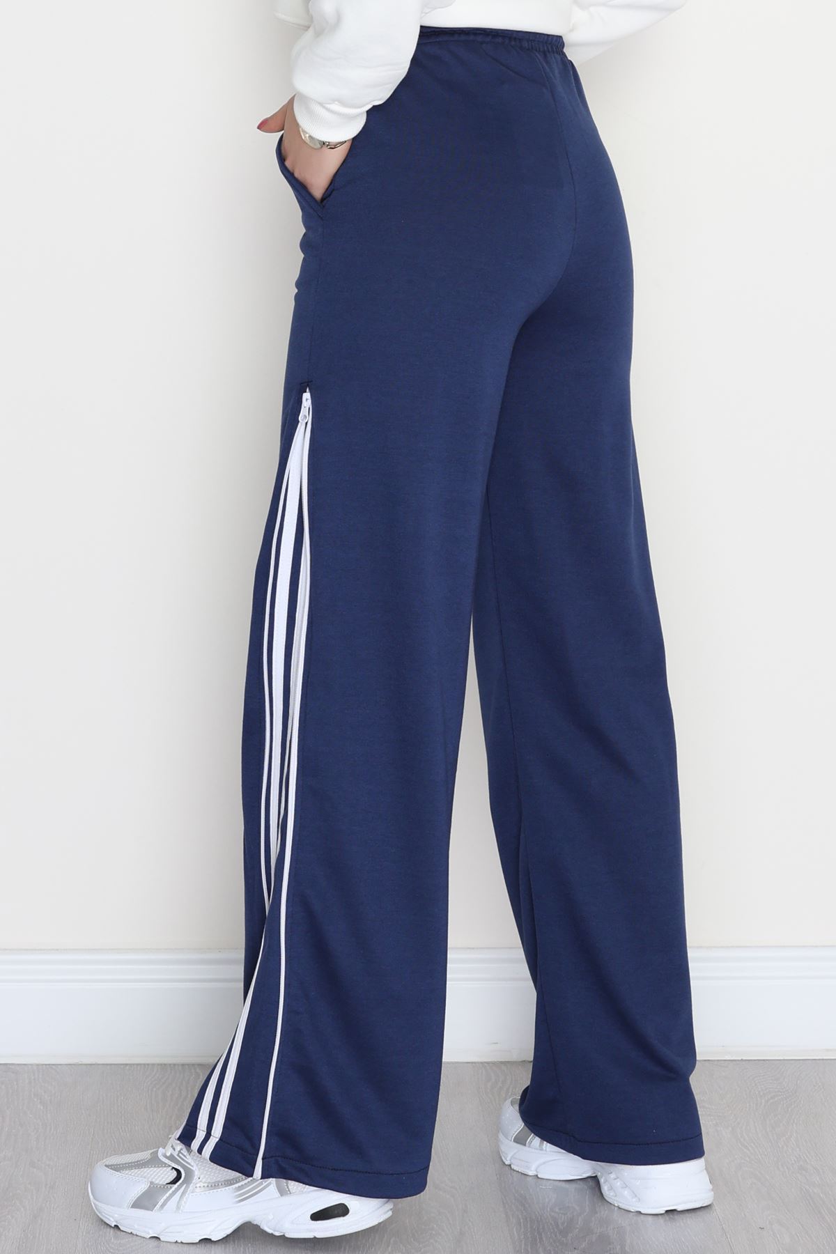 Fermuarlı 2 İplik Eşofman Altı Lacivert - 50741.1005.