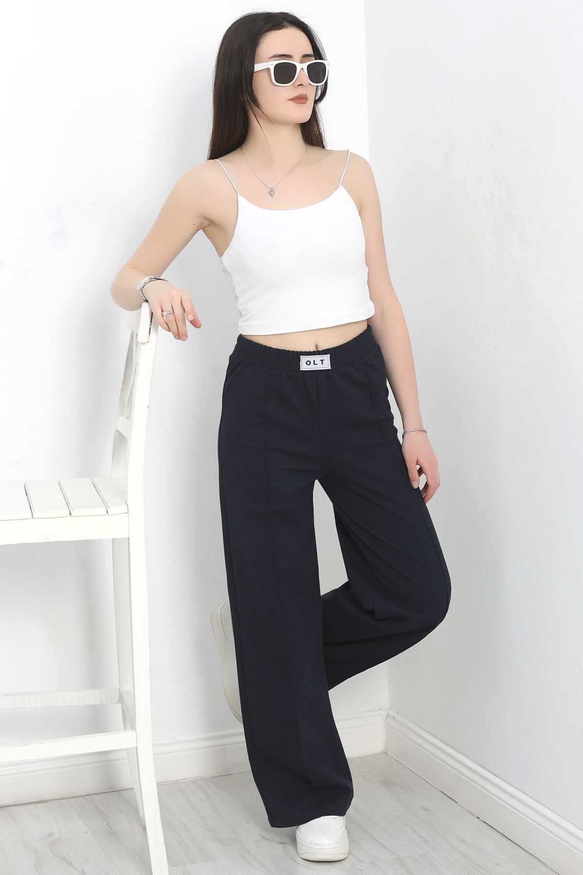 Çımalı Armalı Eşofman Altı Lacivert - 20230.1005.