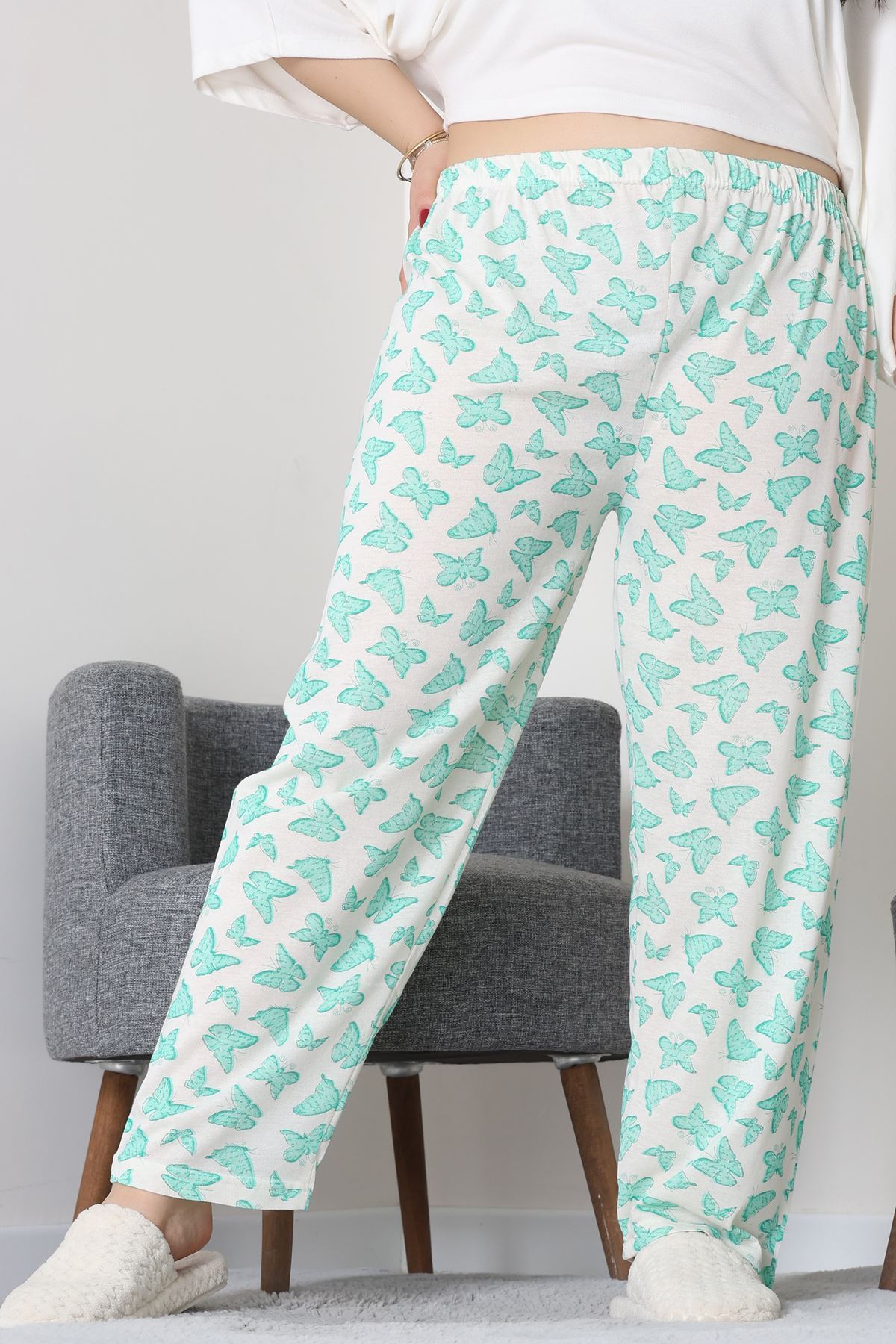 Büyük Beden Süprem Pijama Altı Yeşil - 55011.1567.