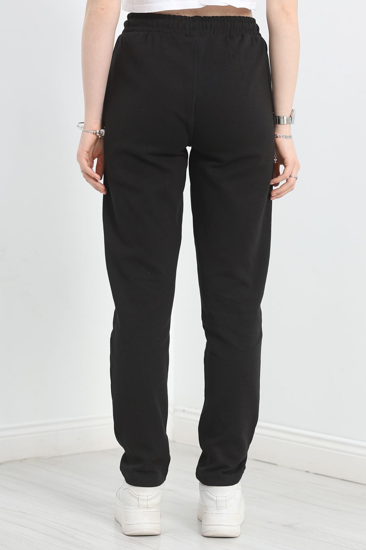 Double Face Kumaş Eşofman Altı Siyah - 40554.1431.