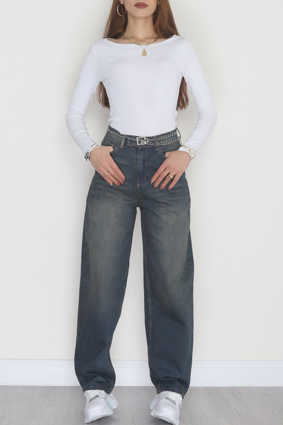 Baggy Kot Pantolon Yeşiltint - 31536.2088.