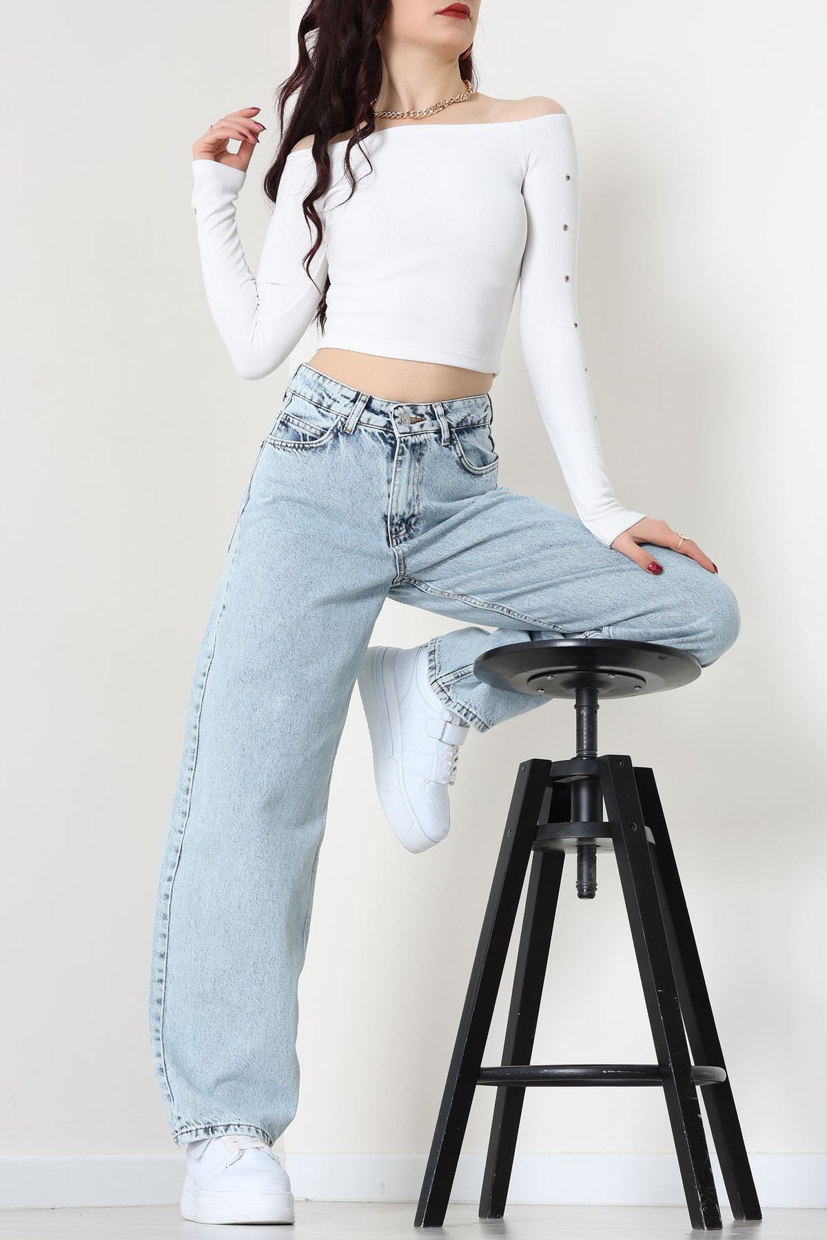 Tokalı Baggy Kot Pantolon Karyıkama - 31581.1184.