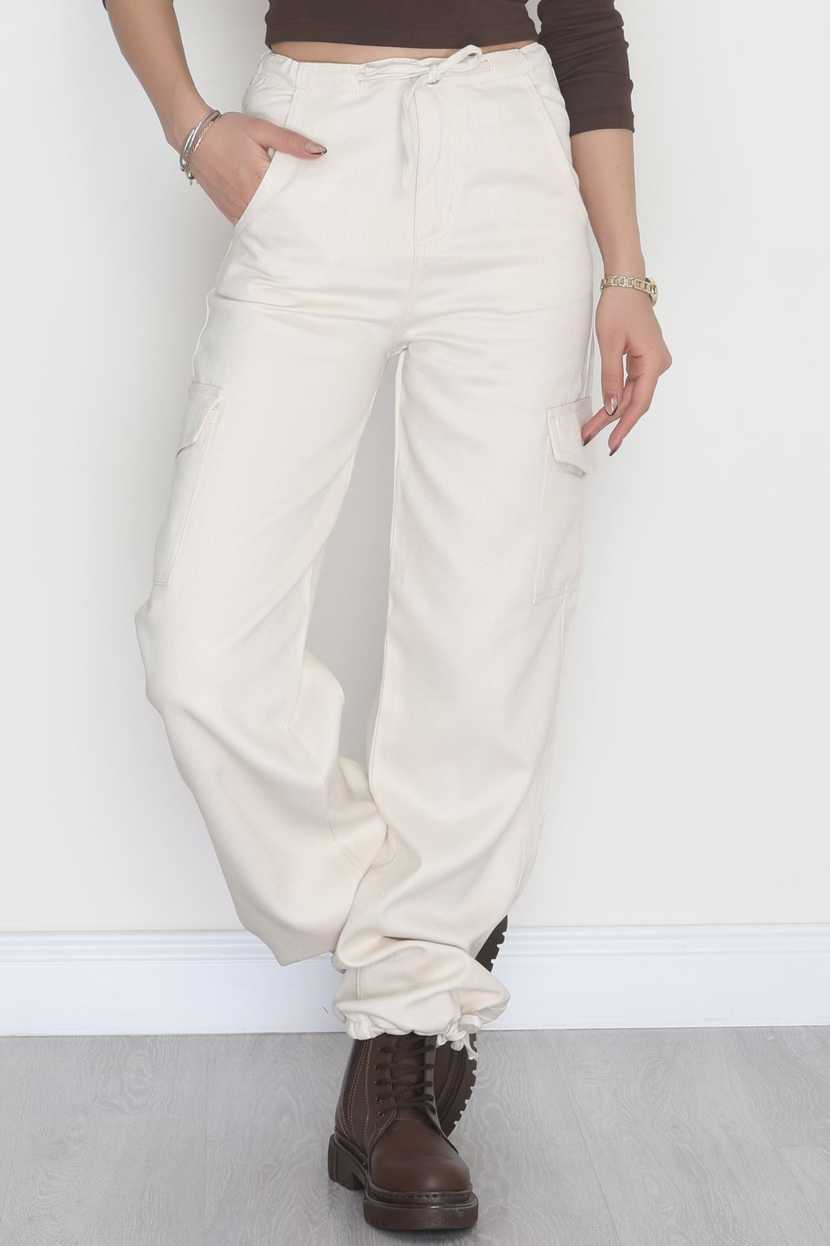 Kargo Cep Kot Pantolon Ekru - 42471.1606.