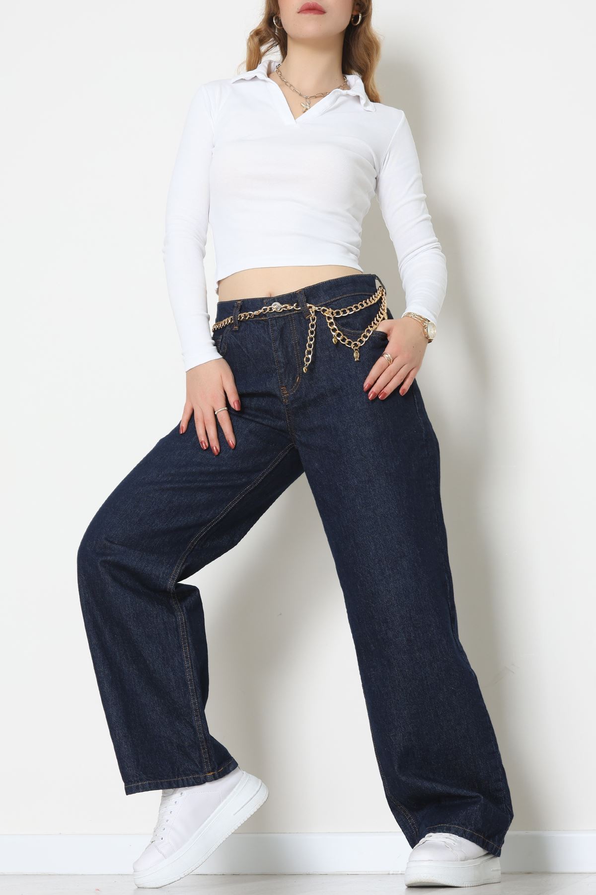 Palazzo Kot Pantolon Koyulacivert - 31554.2088.