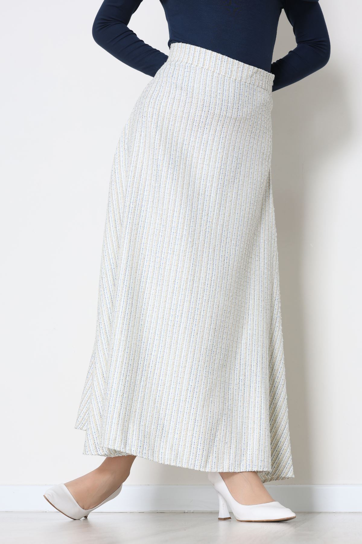 Çizgili Çan Etek Bebemavi - 60627.2126.