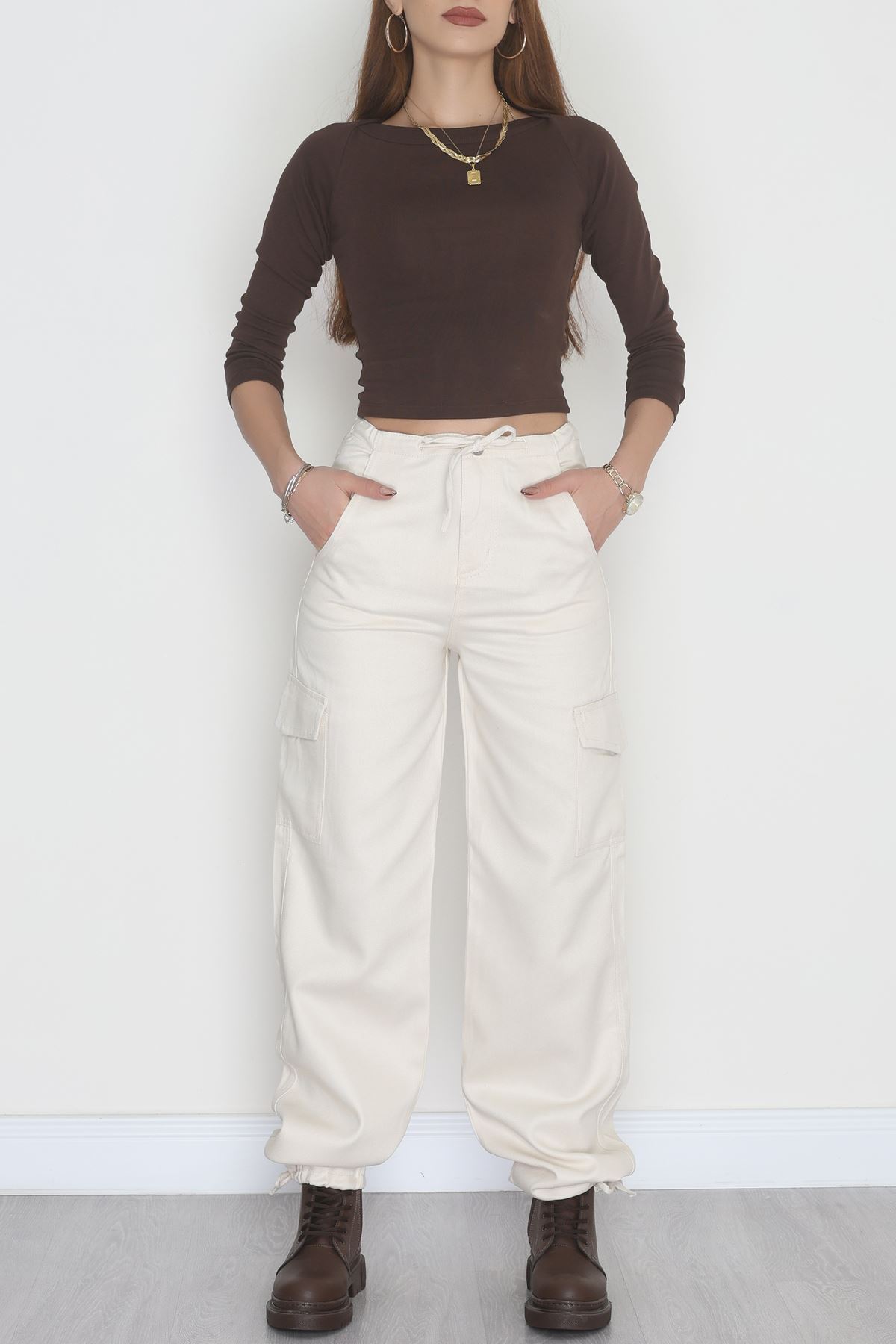 Kargo Cep Kot Pantolon Ekru - 42471.1606.