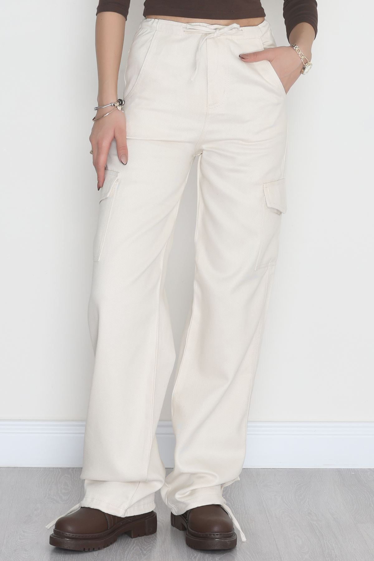 Kargo Cep Kot Pantolon Ekru - 42471.1606.