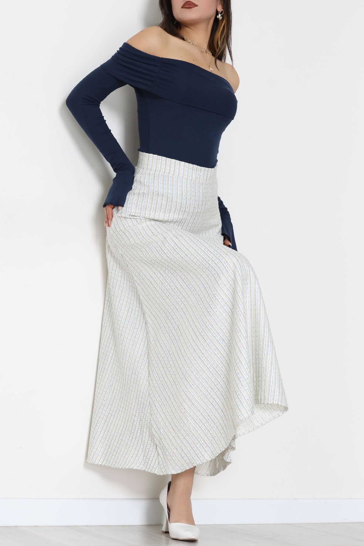 Çizgili Çan Etek Bebemavi - 60627.2126.