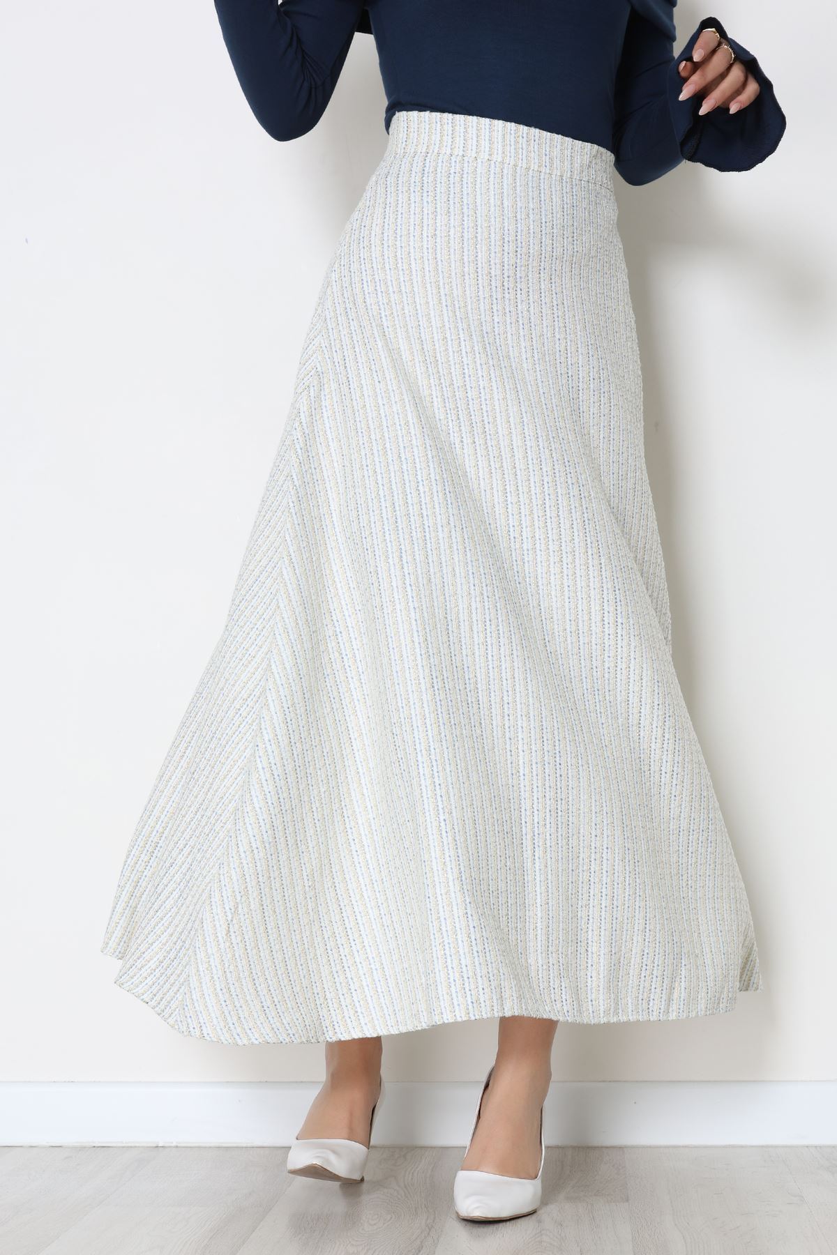 Çizgili Çan Etek Bebemavi - 60627.2126.