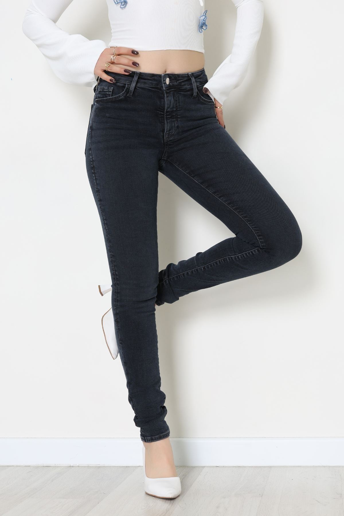 Dar Paça Kot Pantolon Lacivert - 31896.1904.