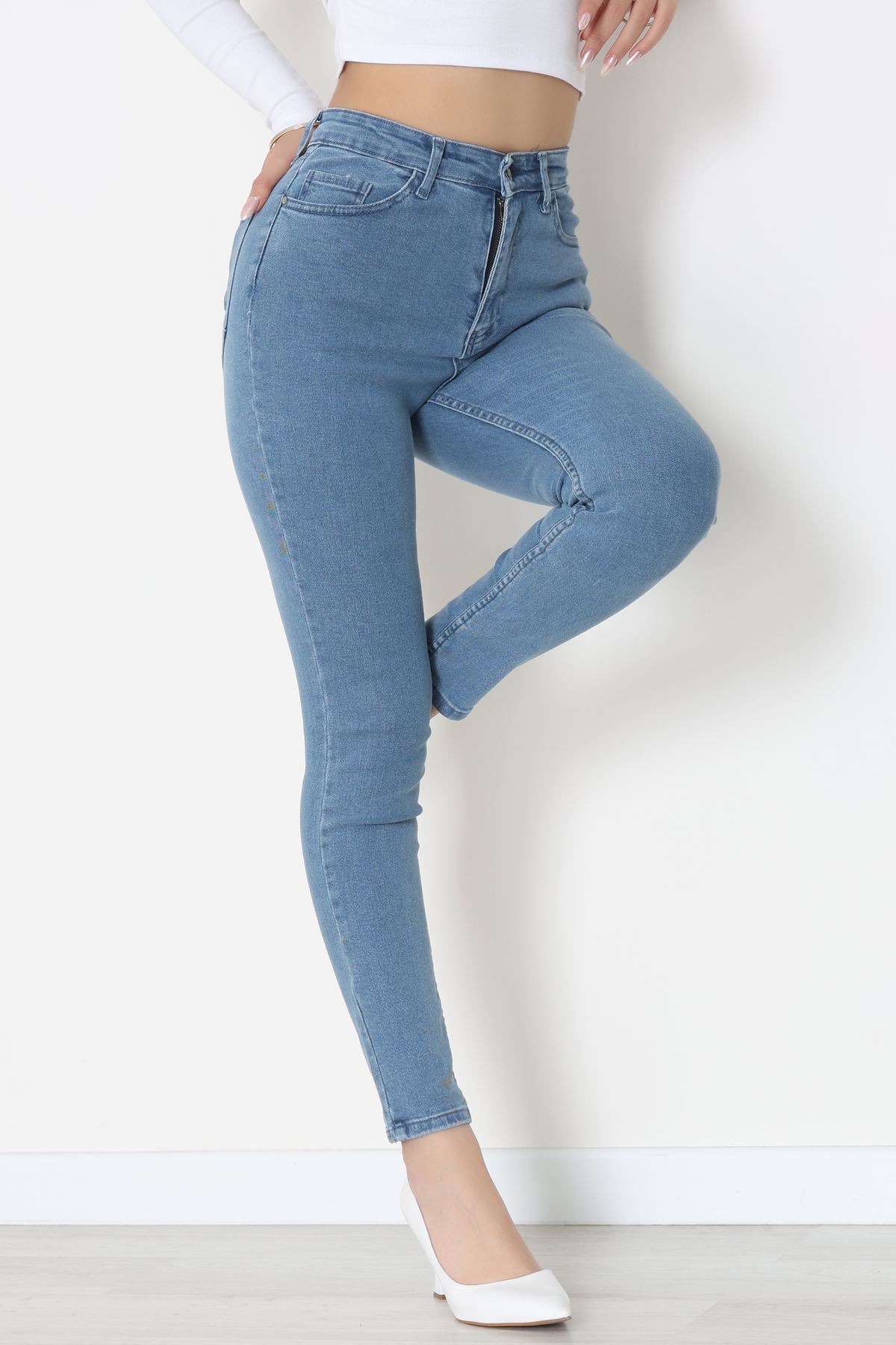 Dar Paça Kot Pantolon Mavi3 - 31593.2112.