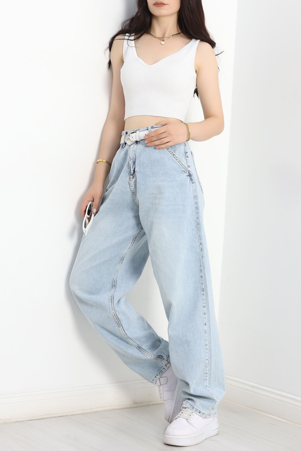 Baggy Kot Pantolon Açıkmavi - 31160.2059.