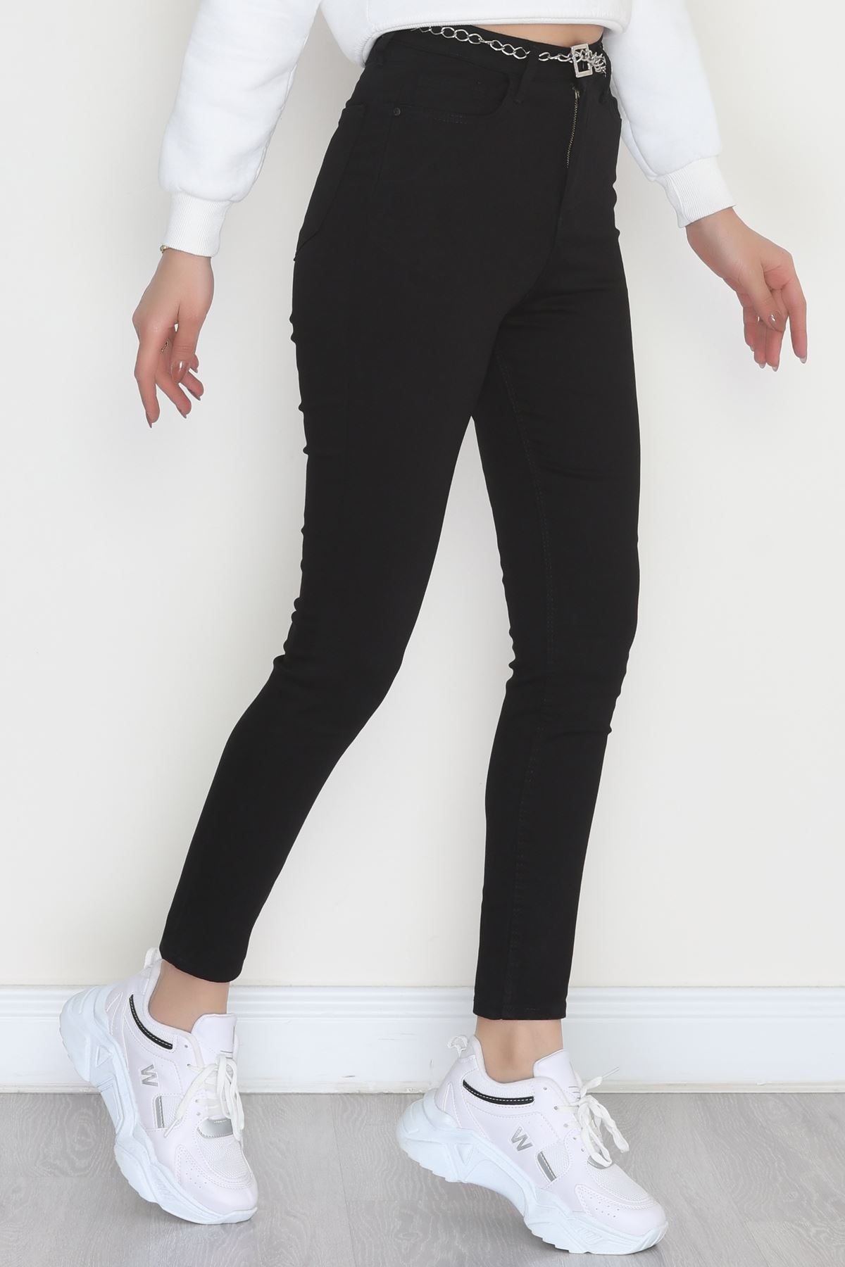 Dar Paça Kot Pantolon Siyah - 31593.2112.