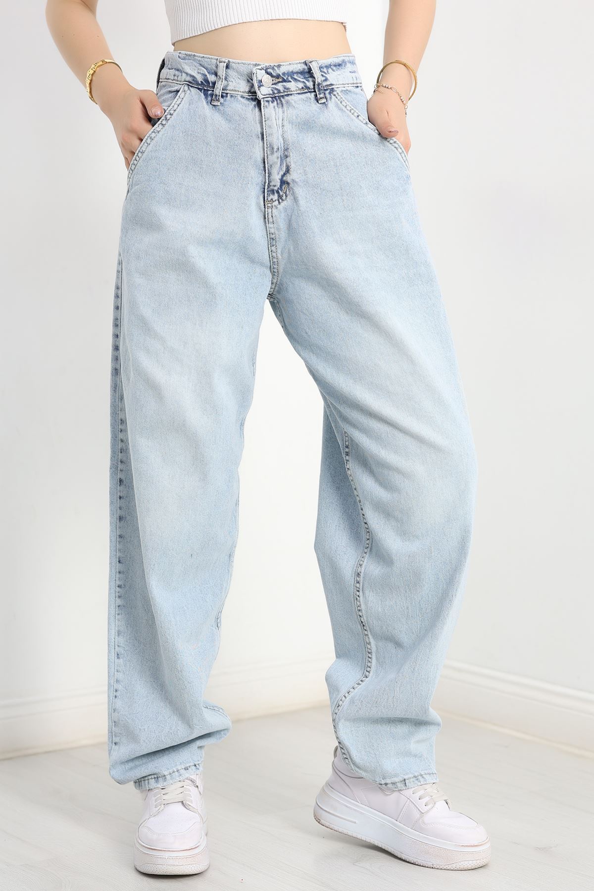 Baggy Kot Pantolon Açıkmavi - 31160.2059.