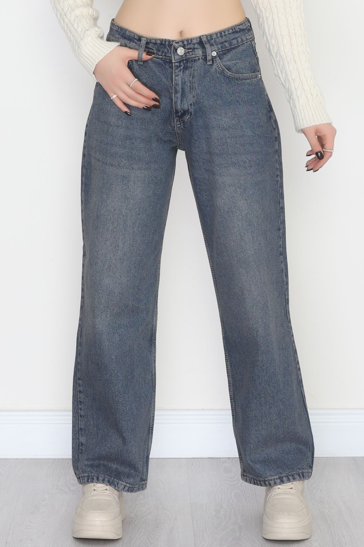 Geniş Paça Palazzo Kot Pantolon Kahvetint - 31564.2059.