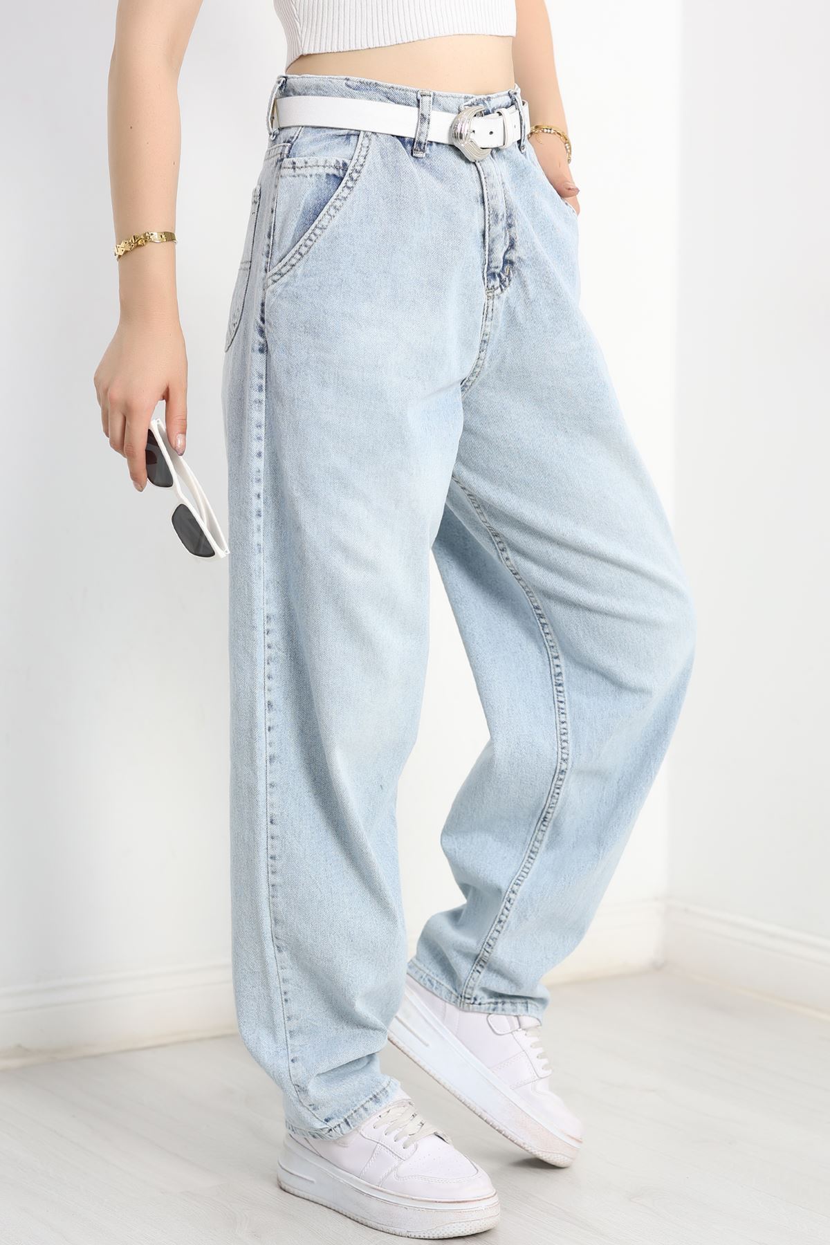 Baggy Kot Pantolon Açıkmavi - 31160.2059.