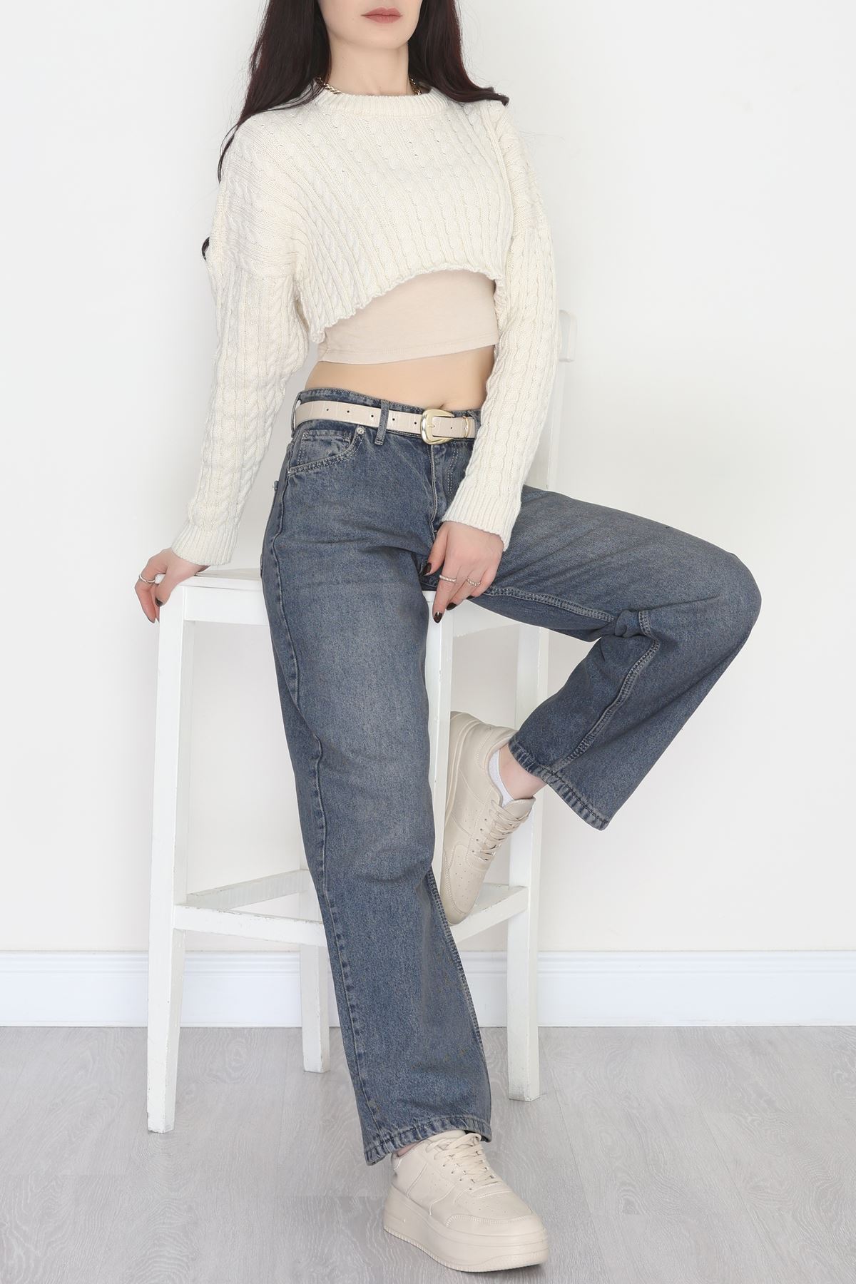 Geniş Paça Palazzo Kot Pantolon Kahvetint - 31564.2059.