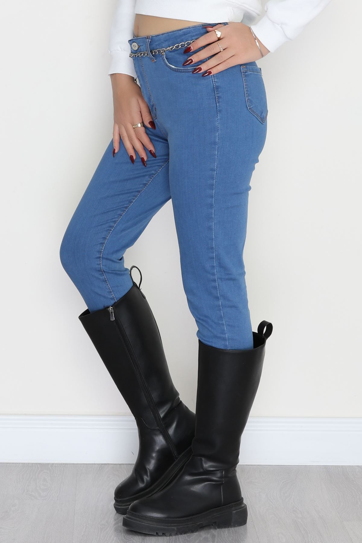 Dar Paça Kot Pantolon Mavi3 - 42683.1836.