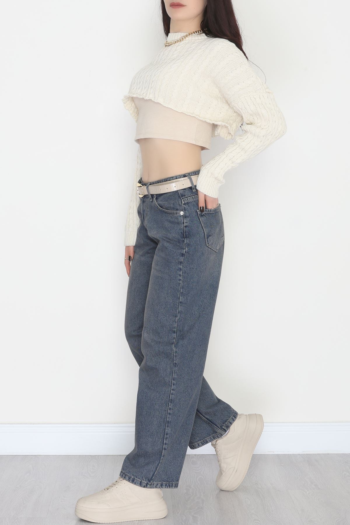 Geniş Paça Palazzo Kot Pantolon Kahvetint - 31564.2059.