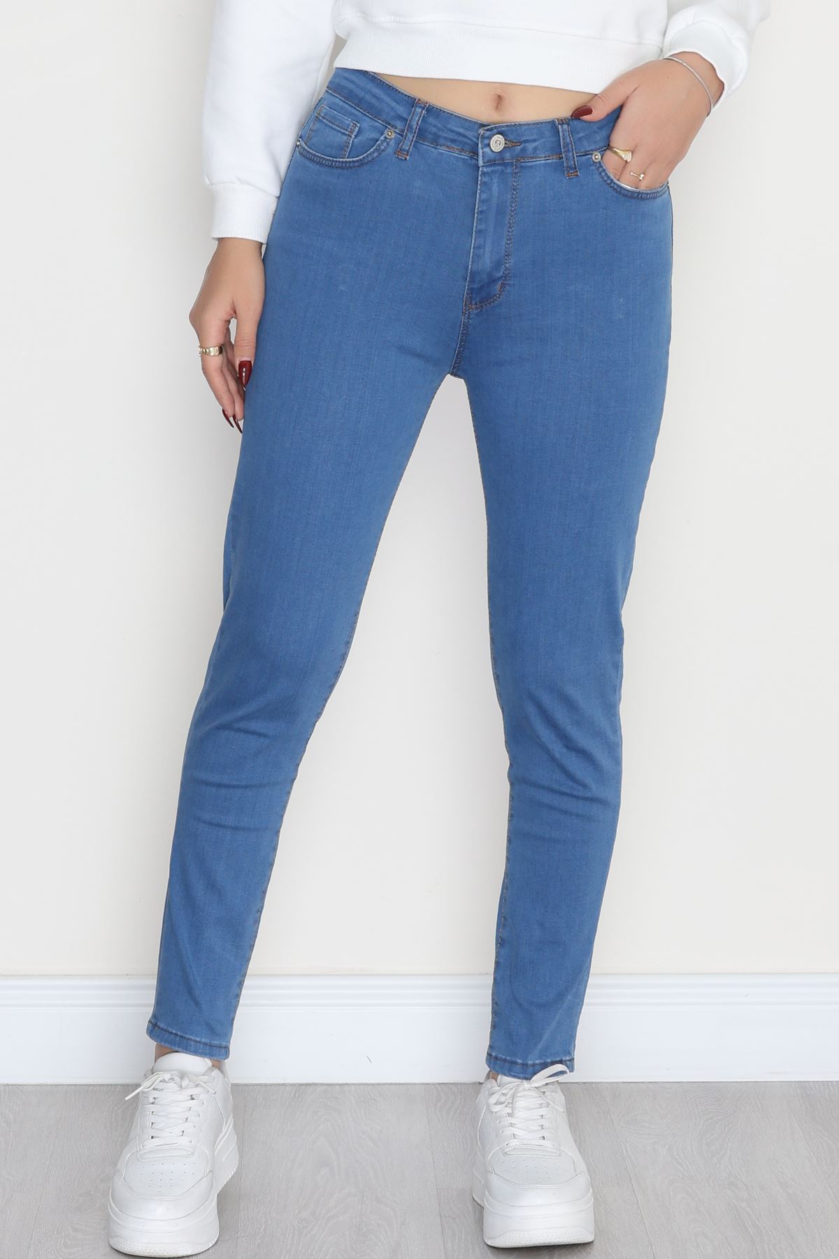 Dar Paça Kot Pantolon Mavi3 - 42683.1836.